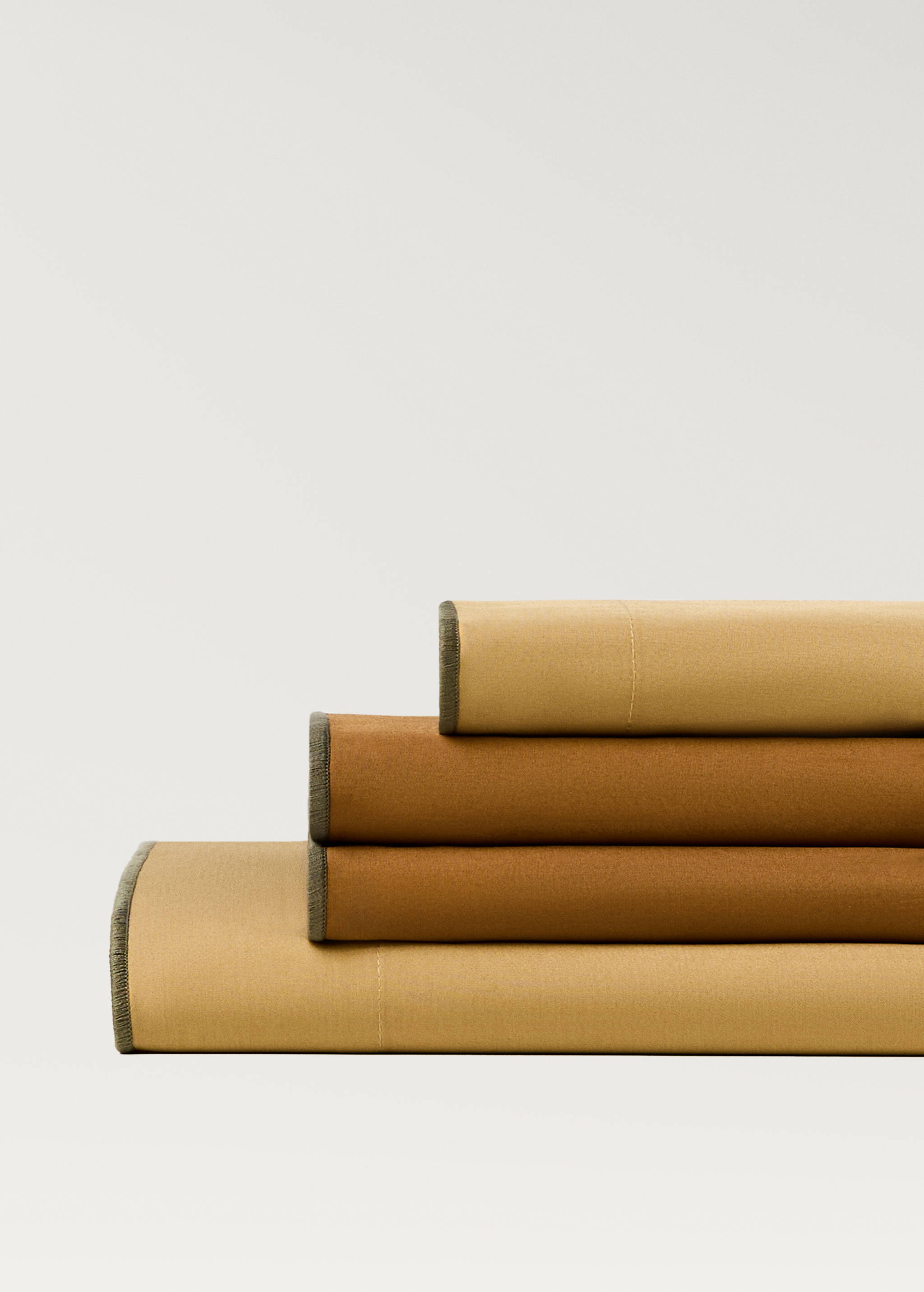 Oberlaken aus Baumwoll-Perkal mit Overlock-Saum für 180/200 cm Bett - Detail des Artikels 2