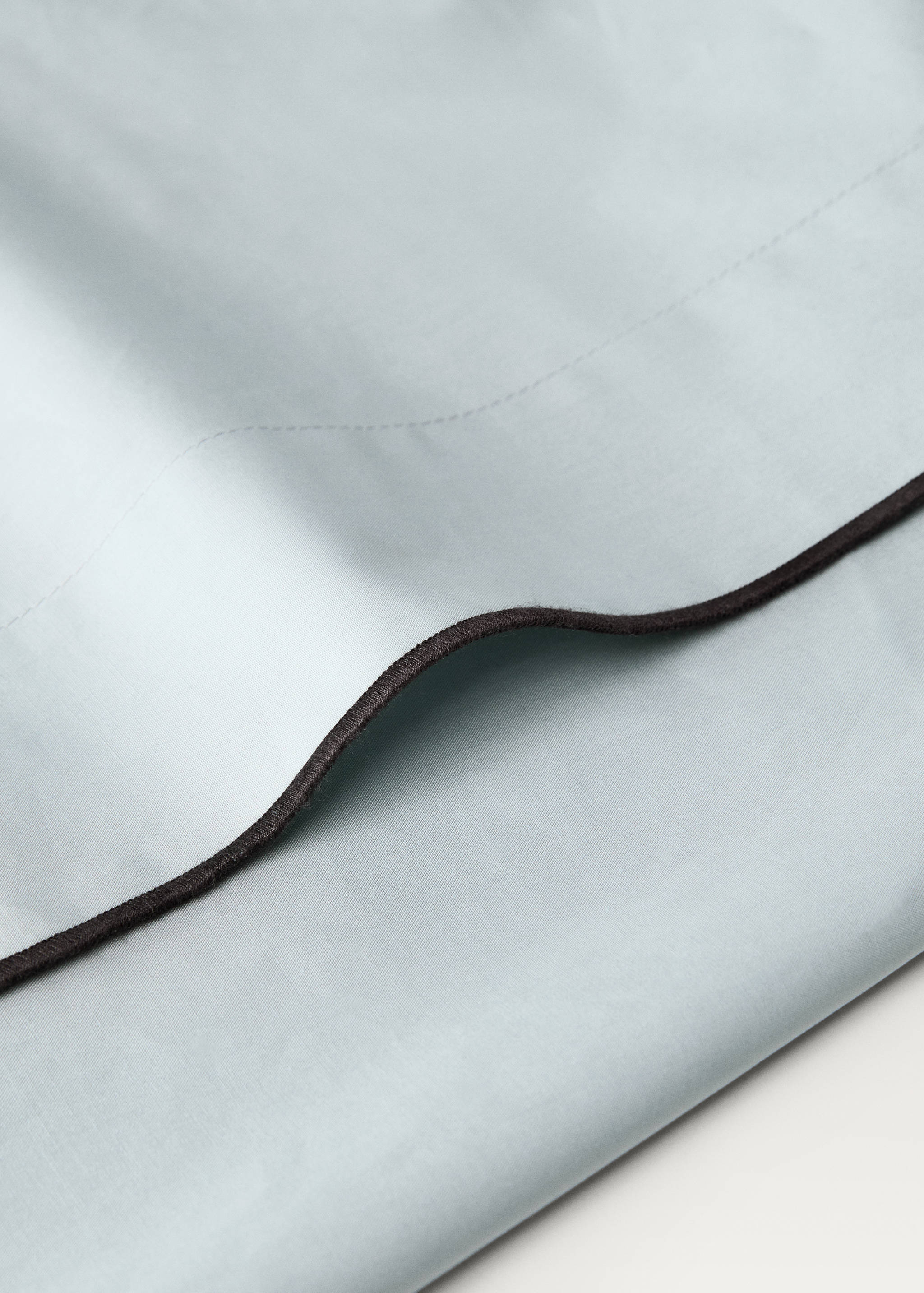 Oberlaken aus Baumwoll-Perkal mit Overlock-Saum für 180/200 cm Bett - Detail des Artikels 2