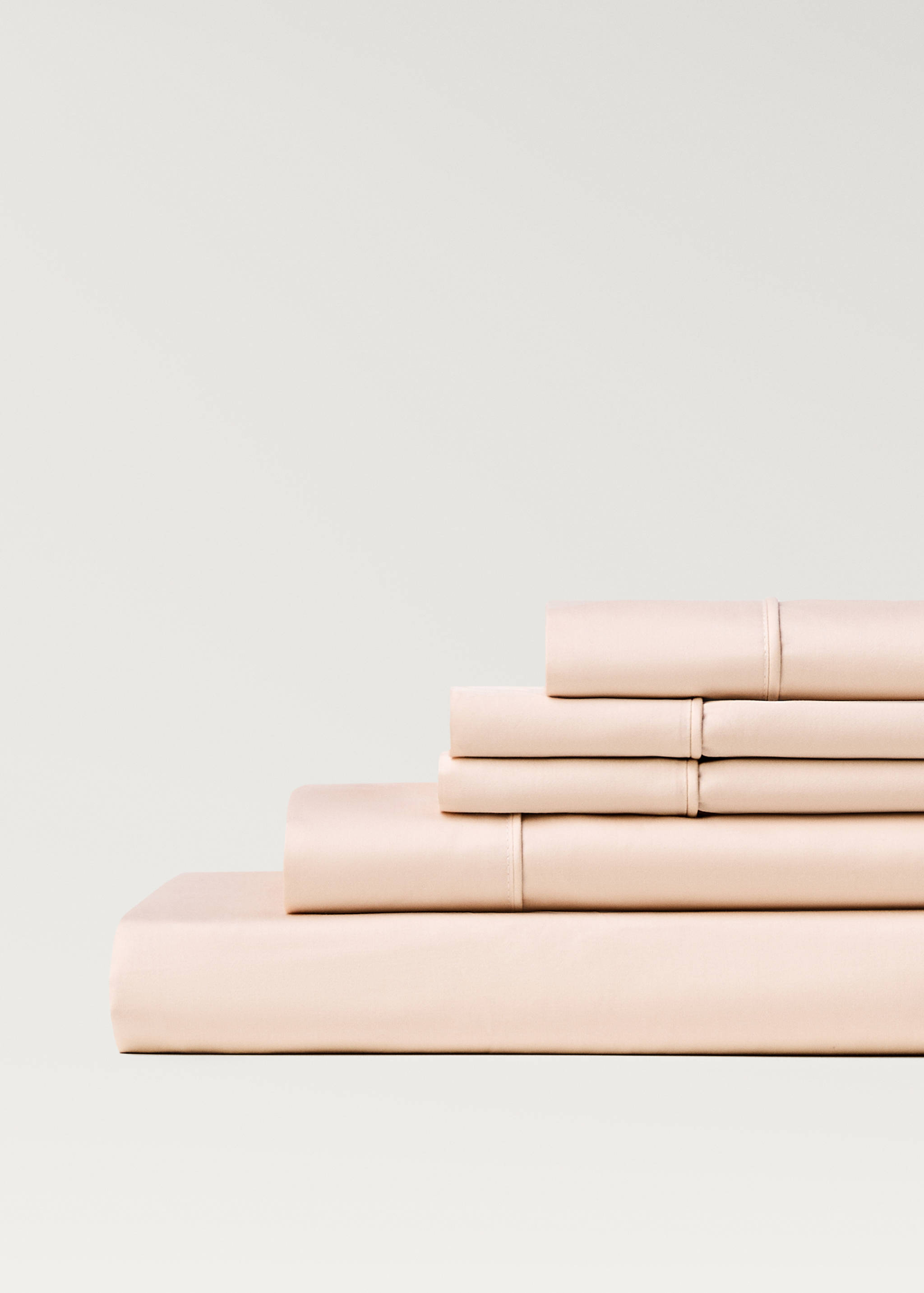 600-thread satin cotton top sheet for 180/200 cm bed - Details of the article 3