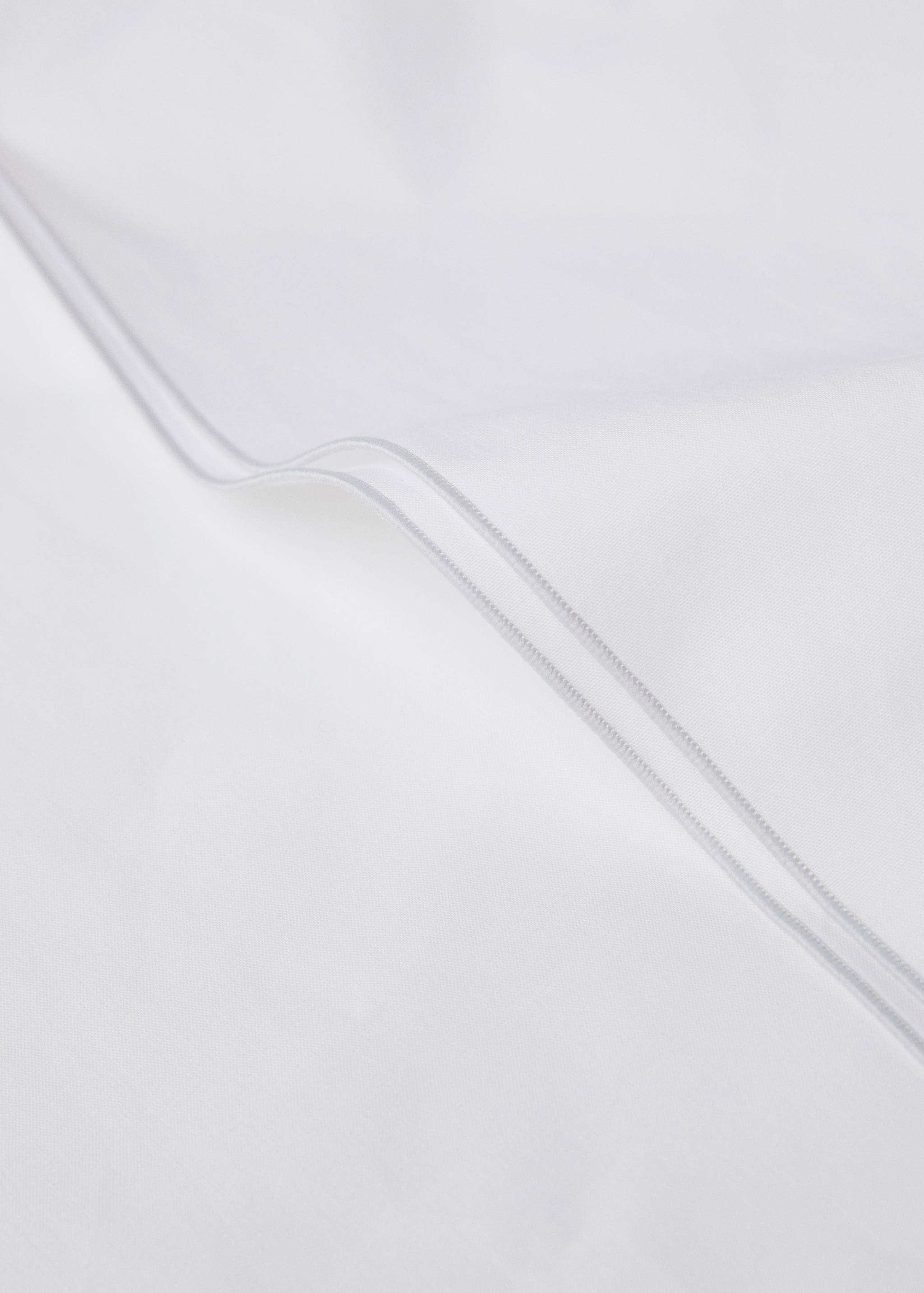 Percale cotton top sheet with double overlock for 135/140 cm bed - Details of the article 2