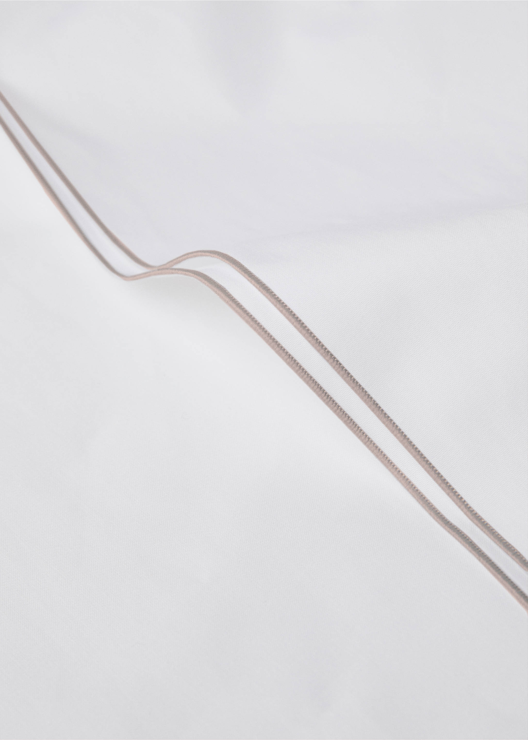 Çift overlok perkal pamuklu üst çarşaf  90 cm yatak için - Ürün detayı 2, Orta Kahverengi. Ref: 87012980-00.