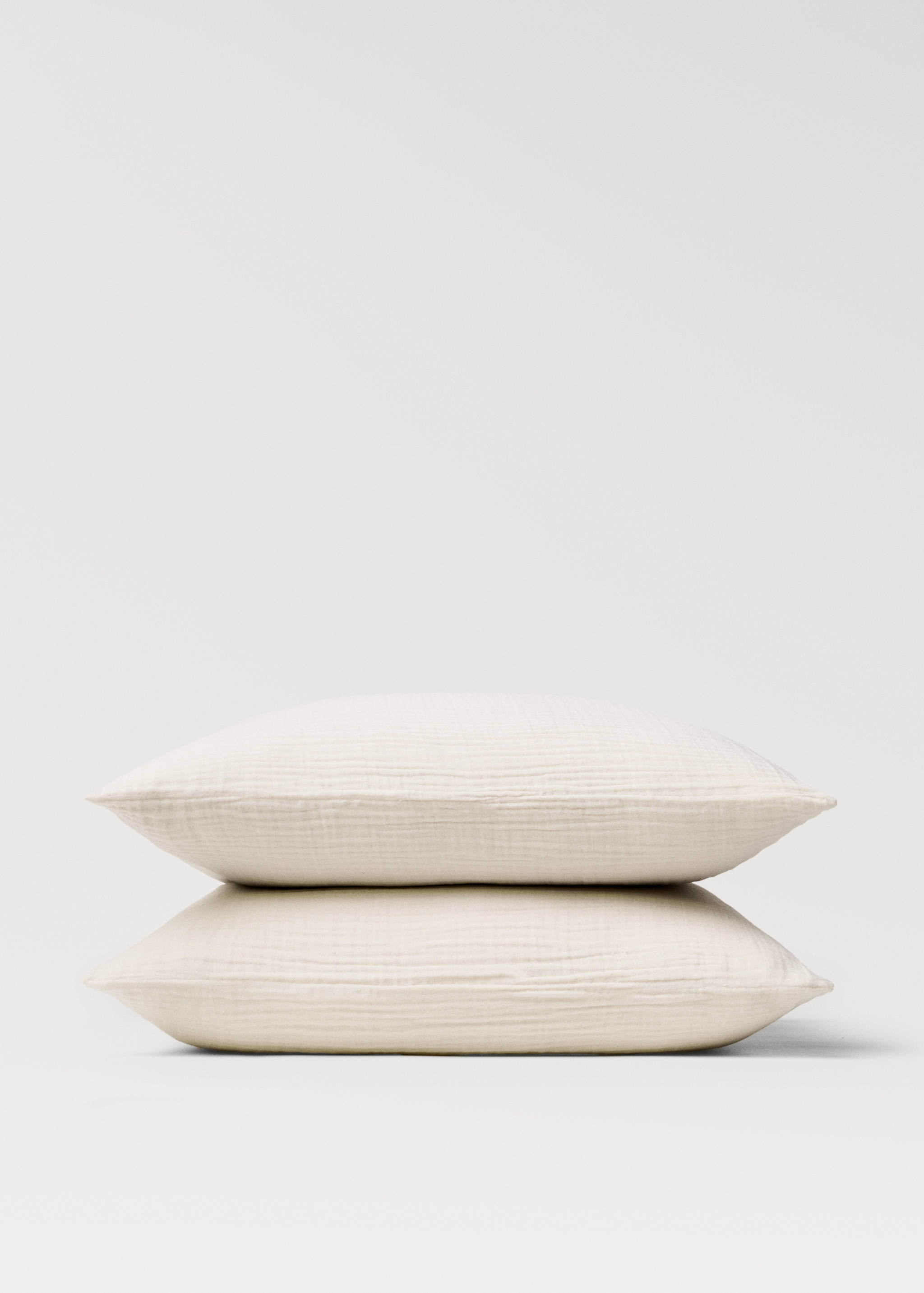 Two cotton gauze pillowcases 60x60 cm - Details of the article 1