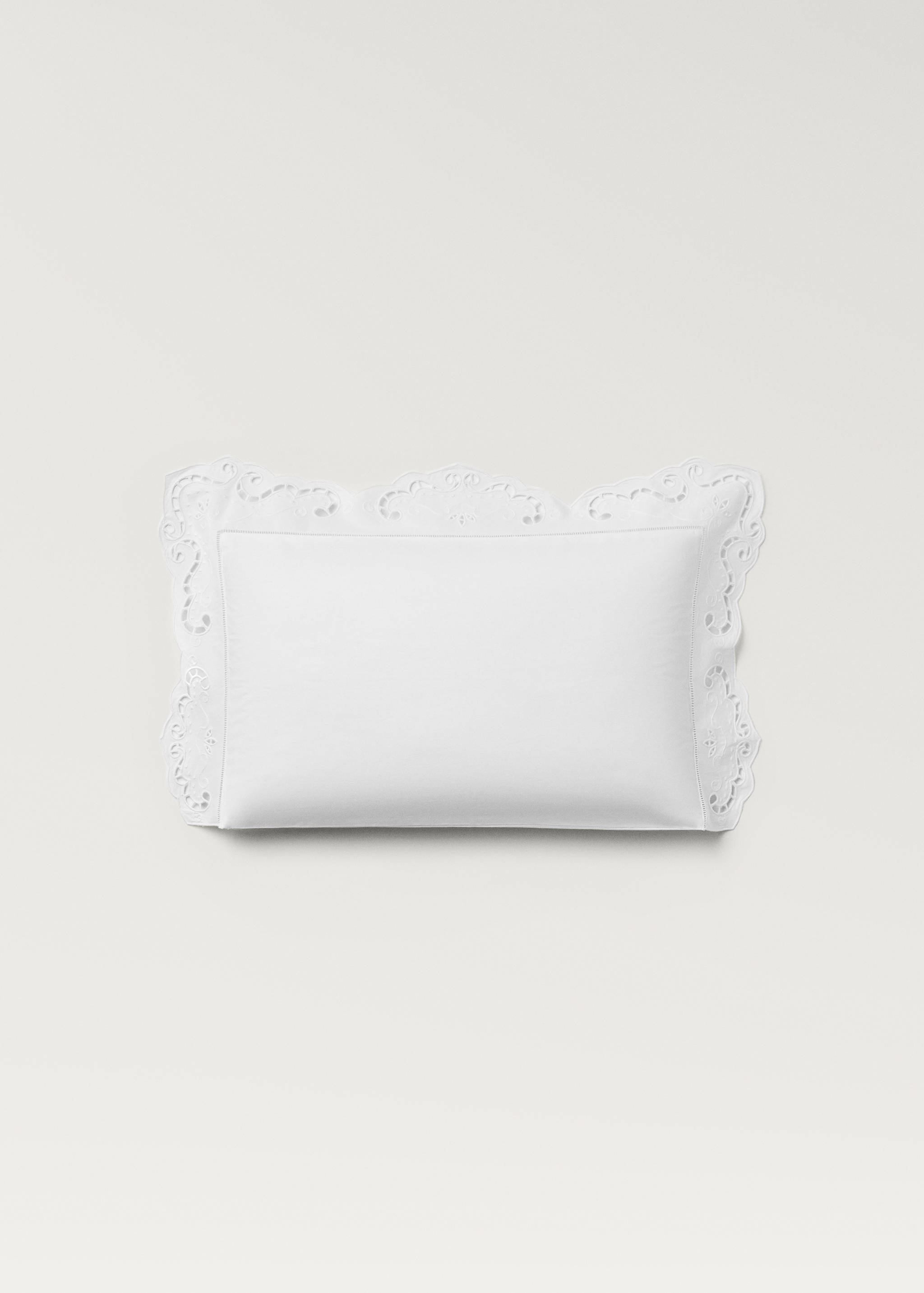 Cotton pillowcase with lace embroidery 11.8x19.7 inches - Article without model