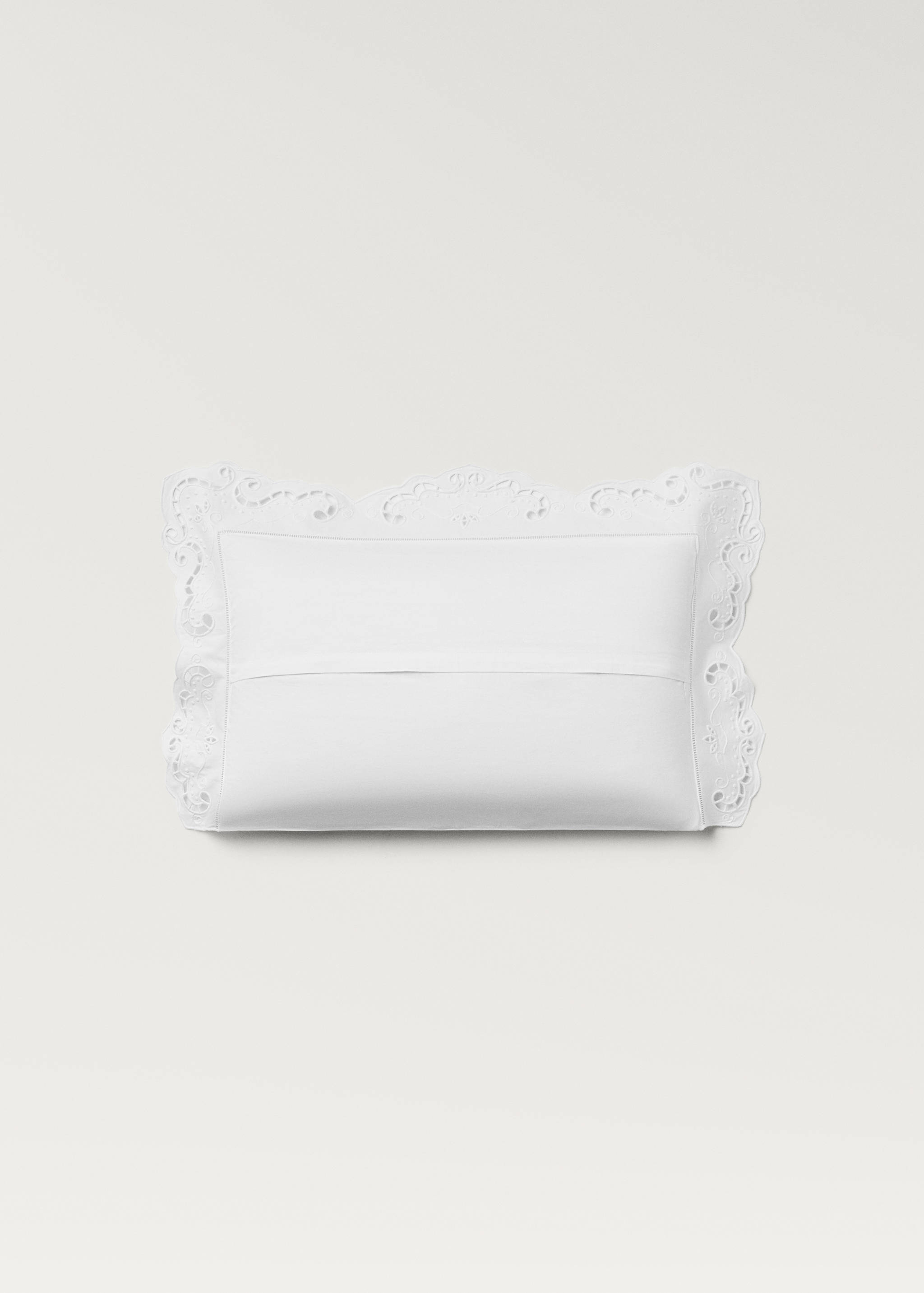 Cotton pillowcase with lace embroidery 11.8x19.7 inches - Details of the article 1