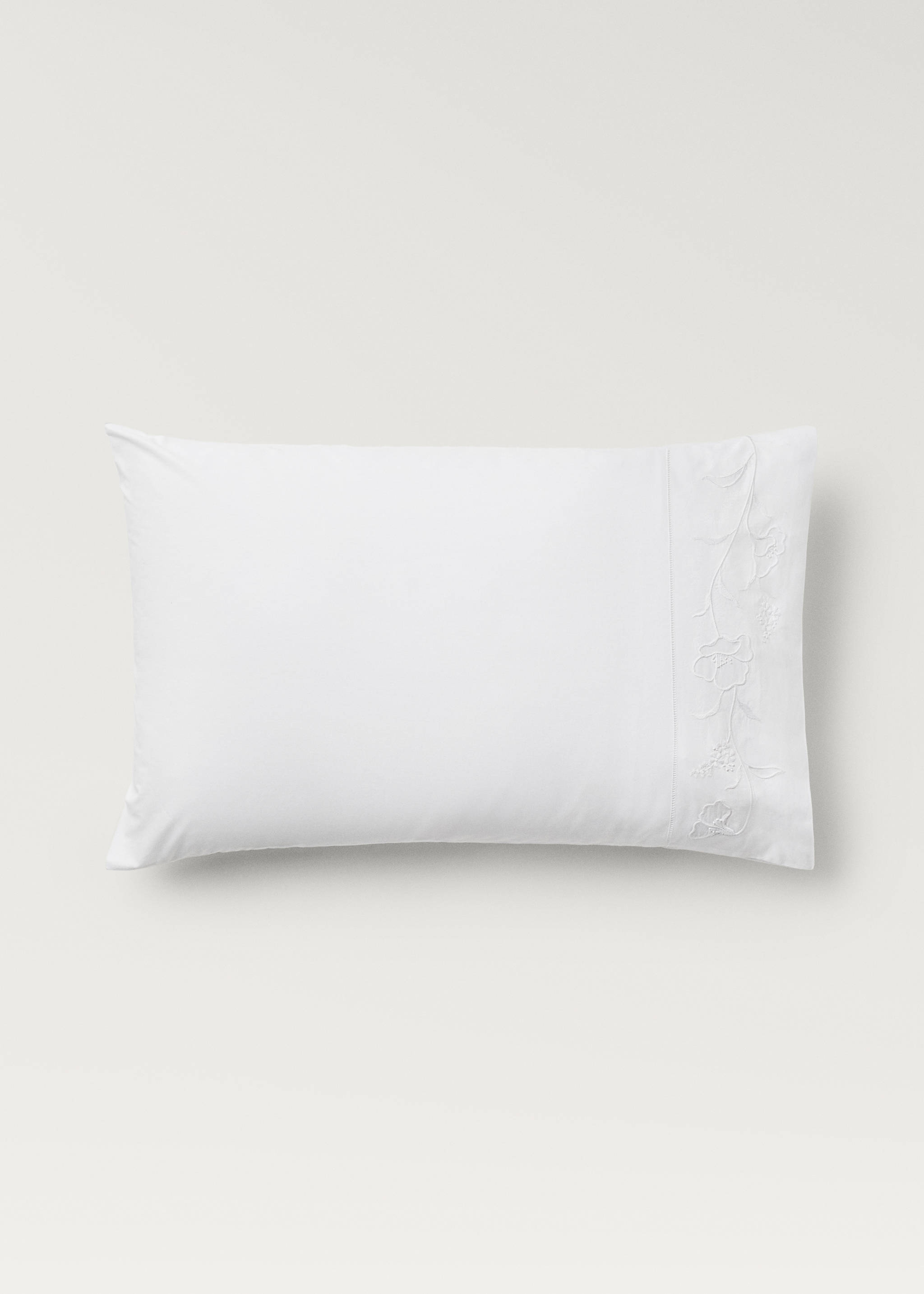 Dues fundes coixinera cotó brodat a mà flor 50x75 cm - Article sense model