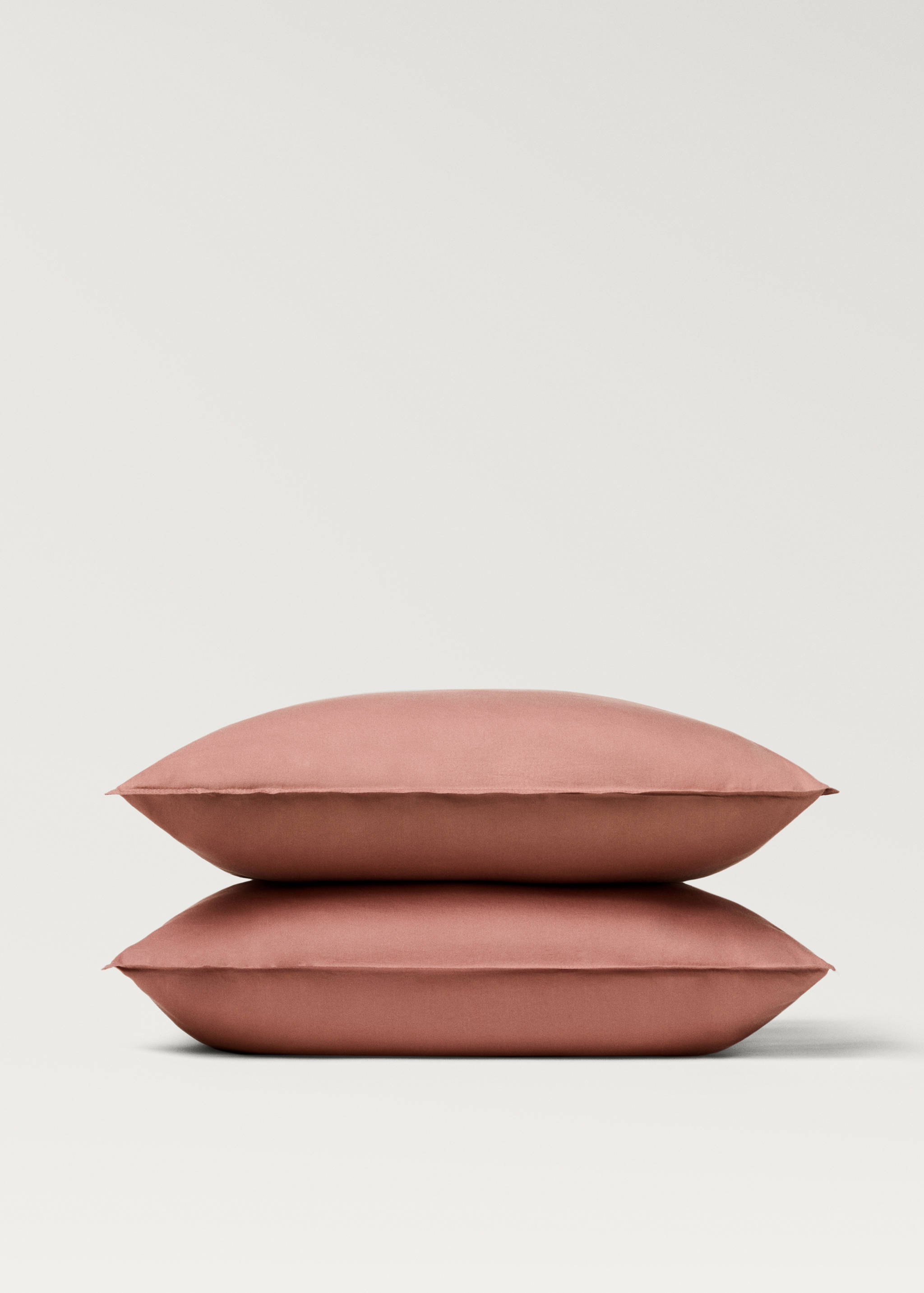 Zwei Kopfkissenbezüge aus gewaschener Baumwollsatin mit doppelter Steppnaht, 60 x 60 cm - Detail des Artikels 3