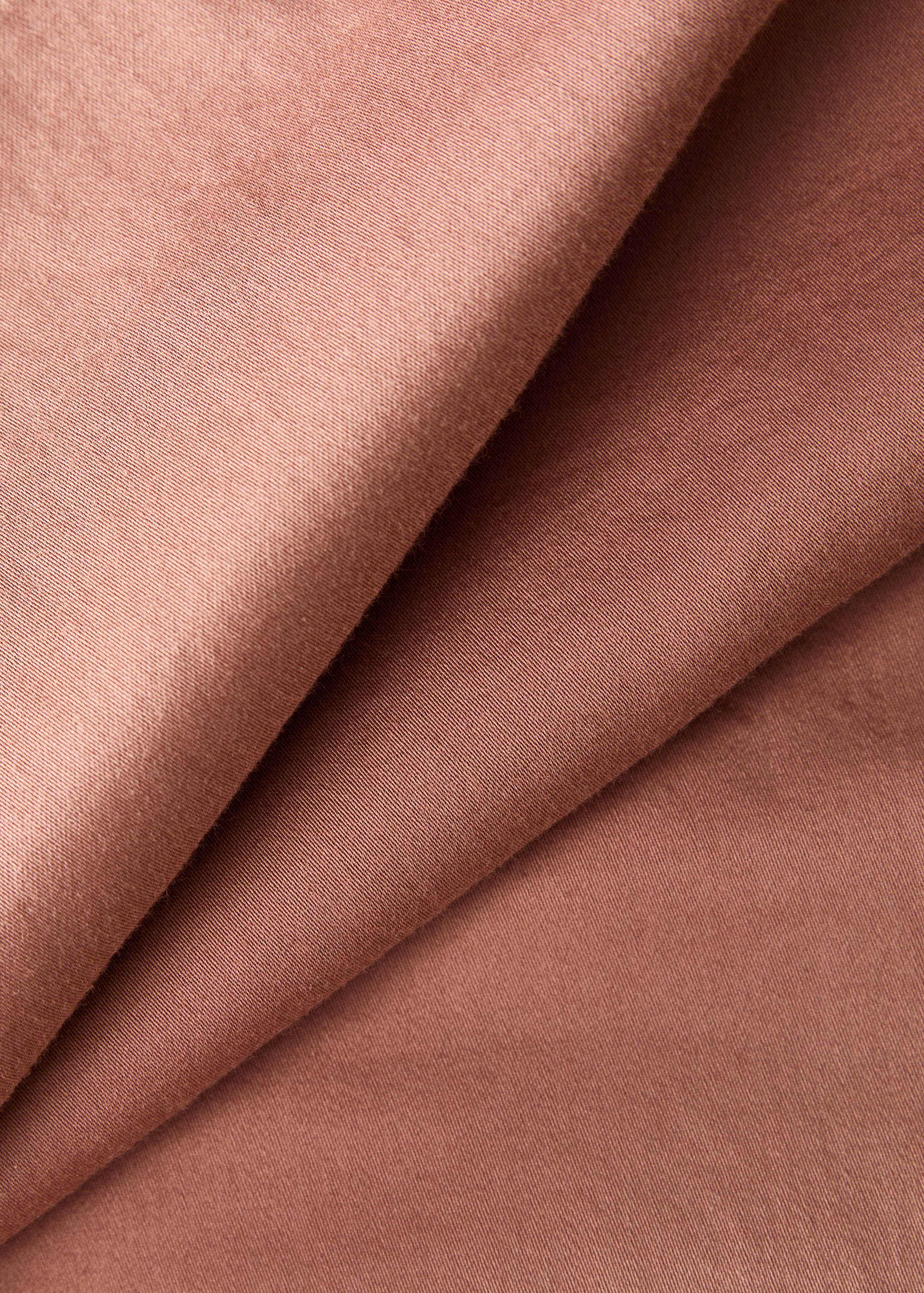 Washed cotton satin double-stitched top sheet for 180/200 cm bed - Details of the article 1