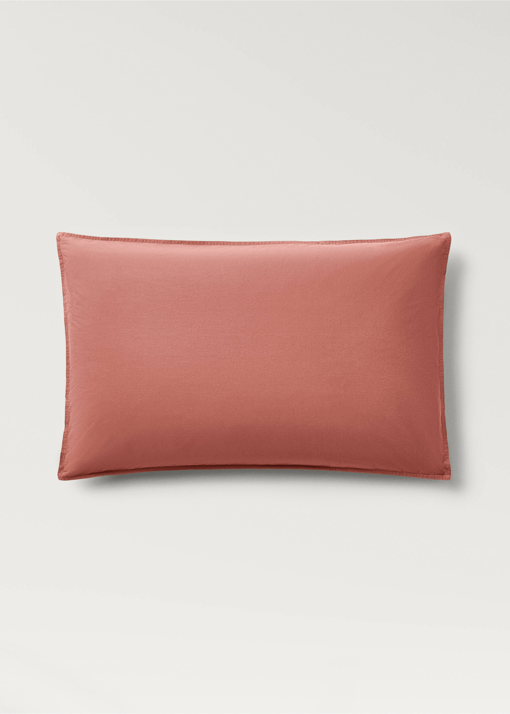 İki adet çift dikişli poplin pamuklu yastık kılıfı 50x75 cm - Modelsiz ürün, Orta Pembe. Ref: 87013030-00.