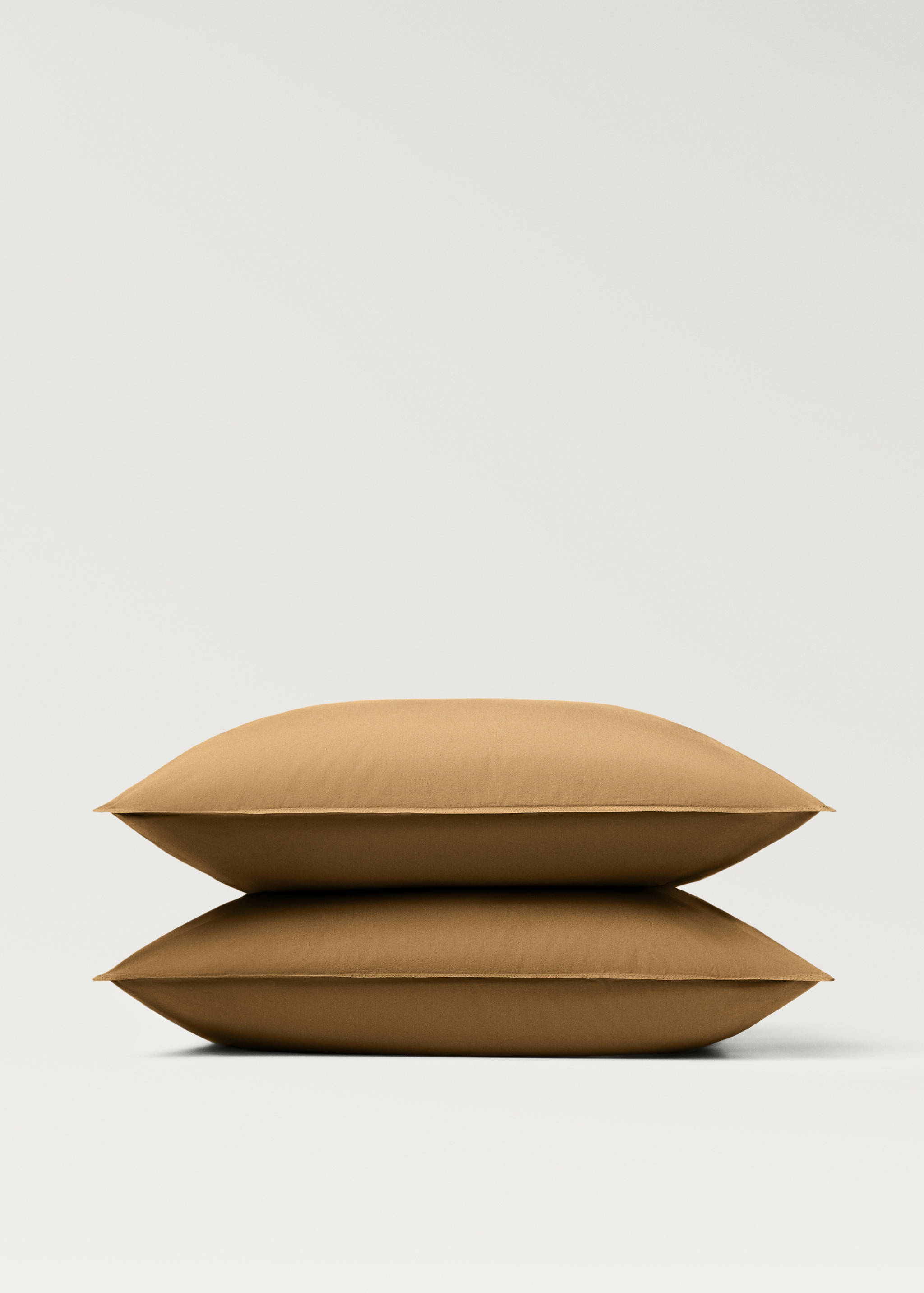 Two cotton poplin pillowcases with double stitching 60x60 cm - Details of the article 3