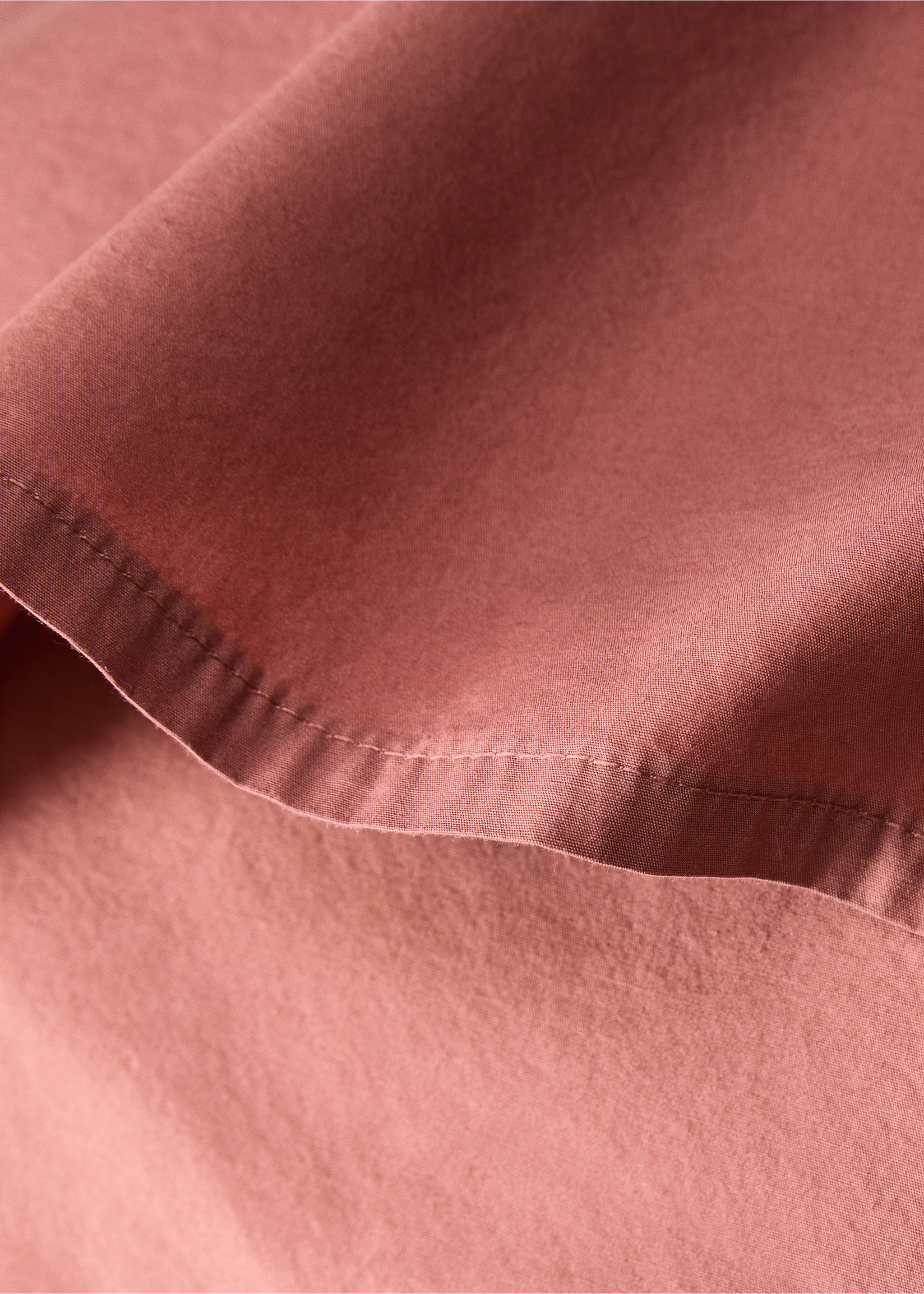 İki adet çift dikişli poplin pamuklu yastık kılıfı 60x60 cm - Ürün detayı 1, Orta Pembe. Ref: 87013031-00.