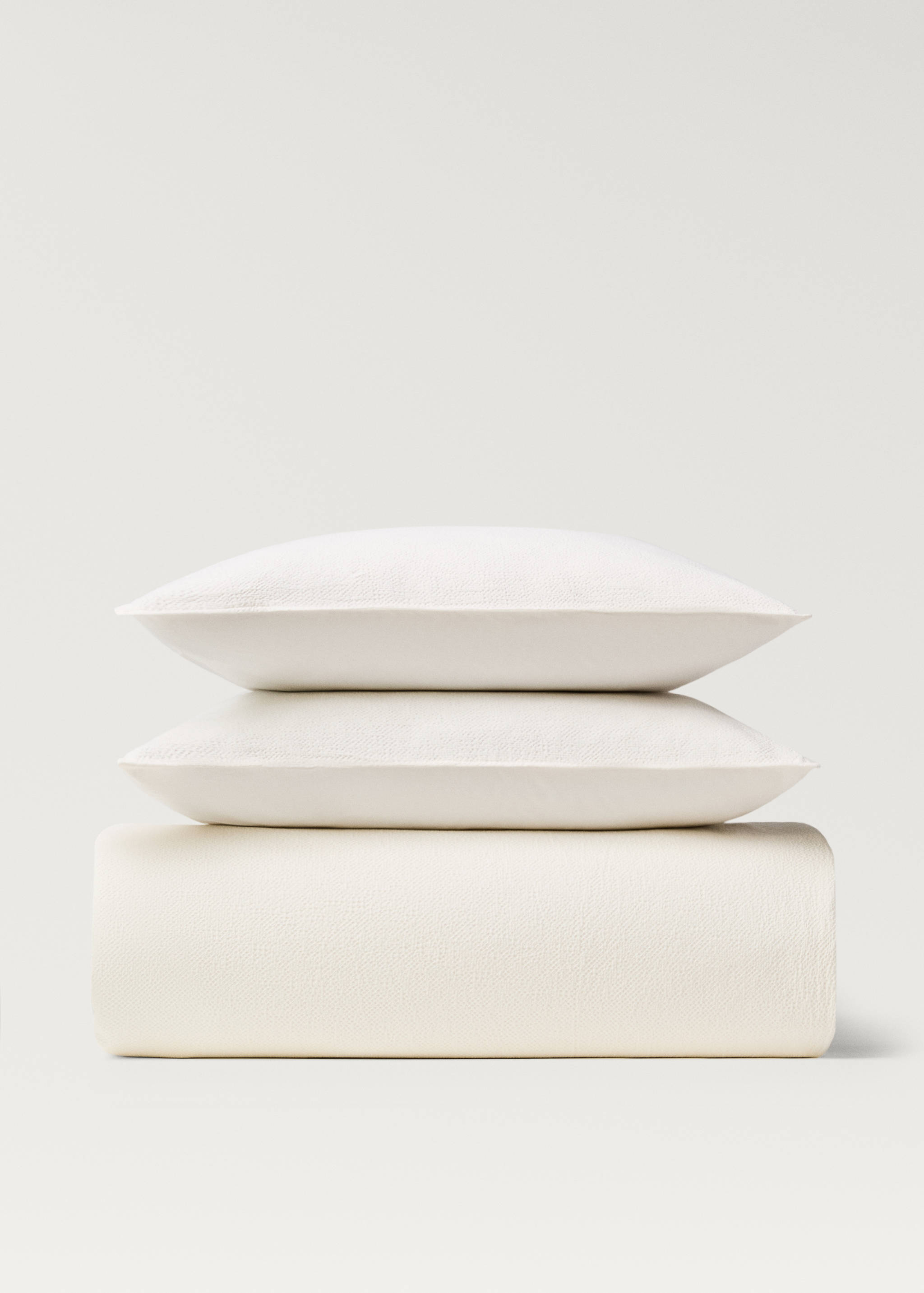 Cotton percale textured duvet cover for 150/160 cm bed - Article without model