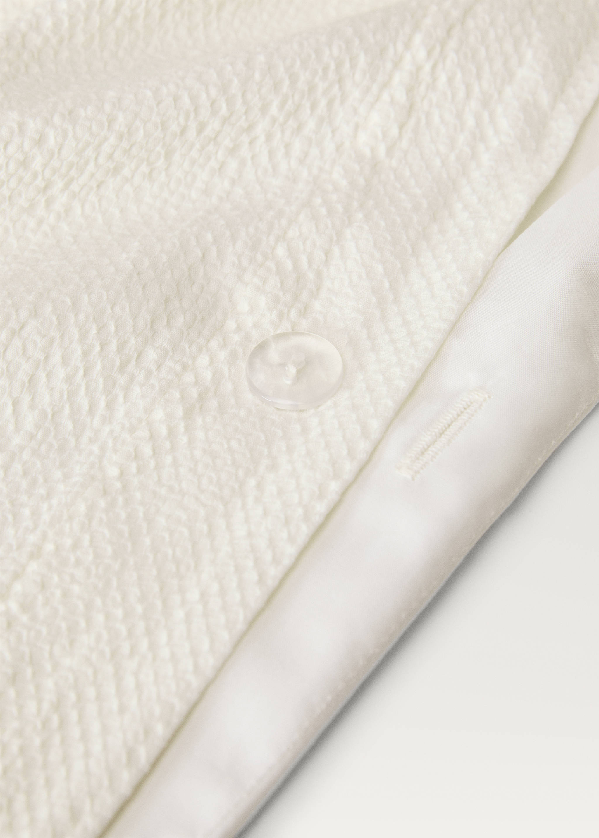 Cotton percale textured duvet cover for 150/160 cm bed - Details of the article 2