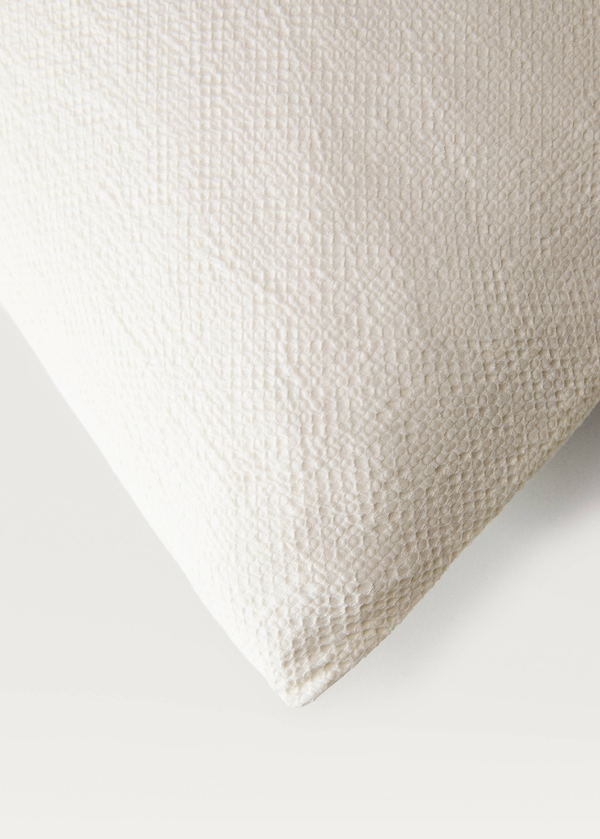 Cotton percale textured duvet cover for 150/160 cm bed - Details of the article 3