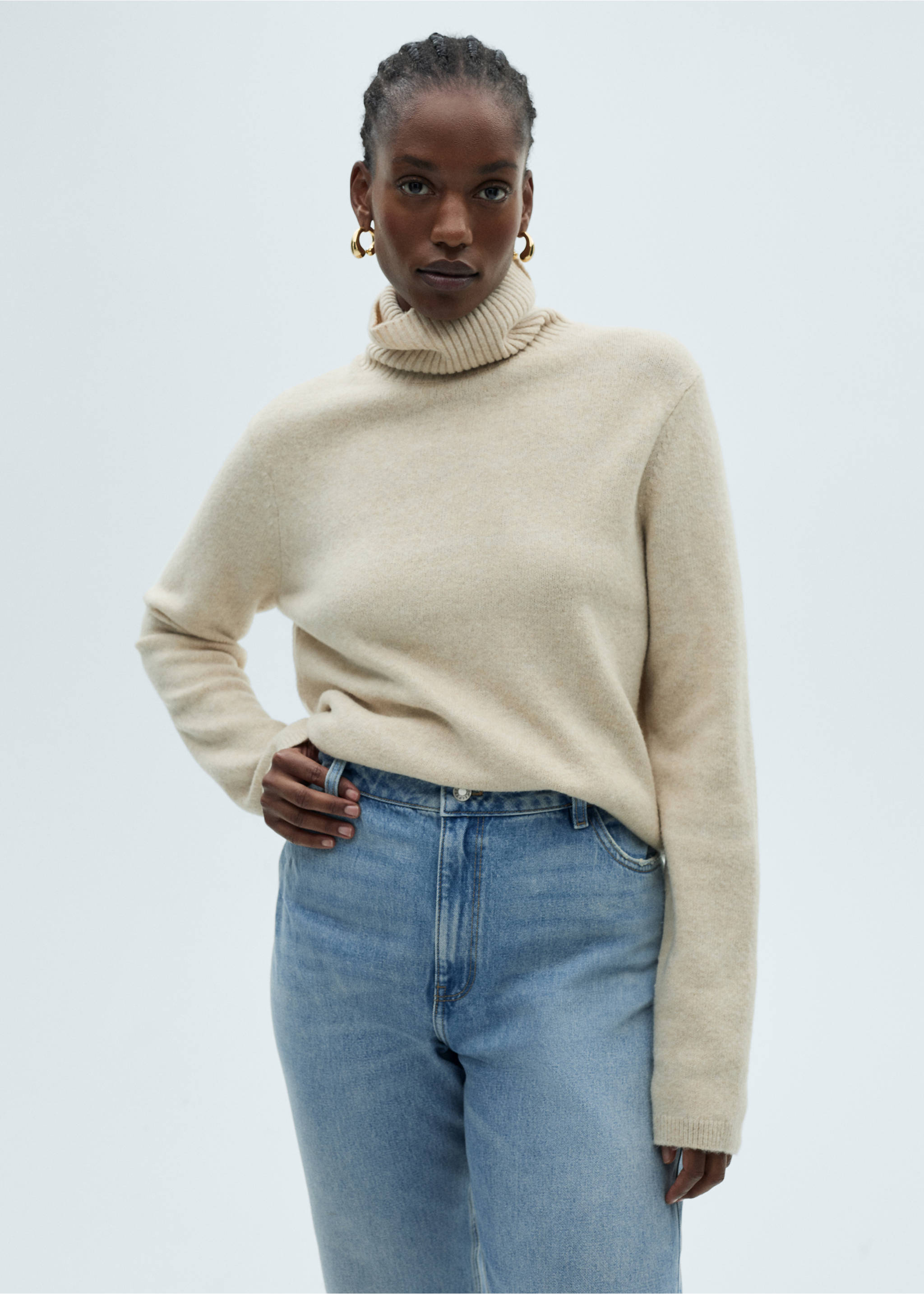 Mom2000 high-rise jeans - Details of the article 5, Medium Blue. Ref: 87013272-00.