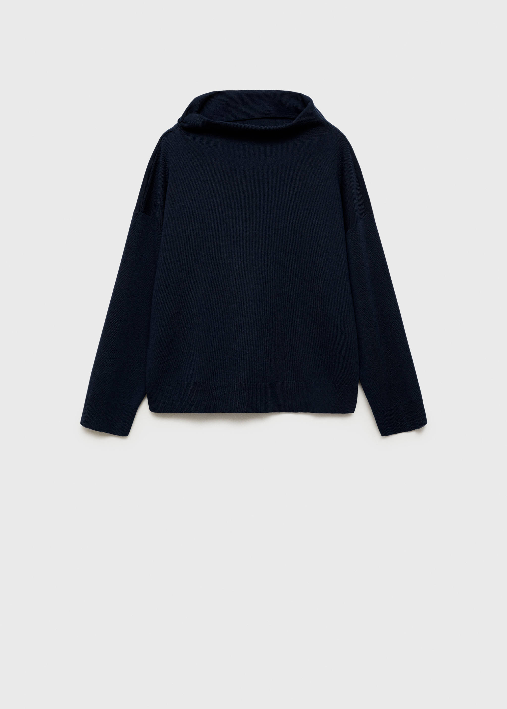 Knitted sweater with asymmetrical neck - Article without model