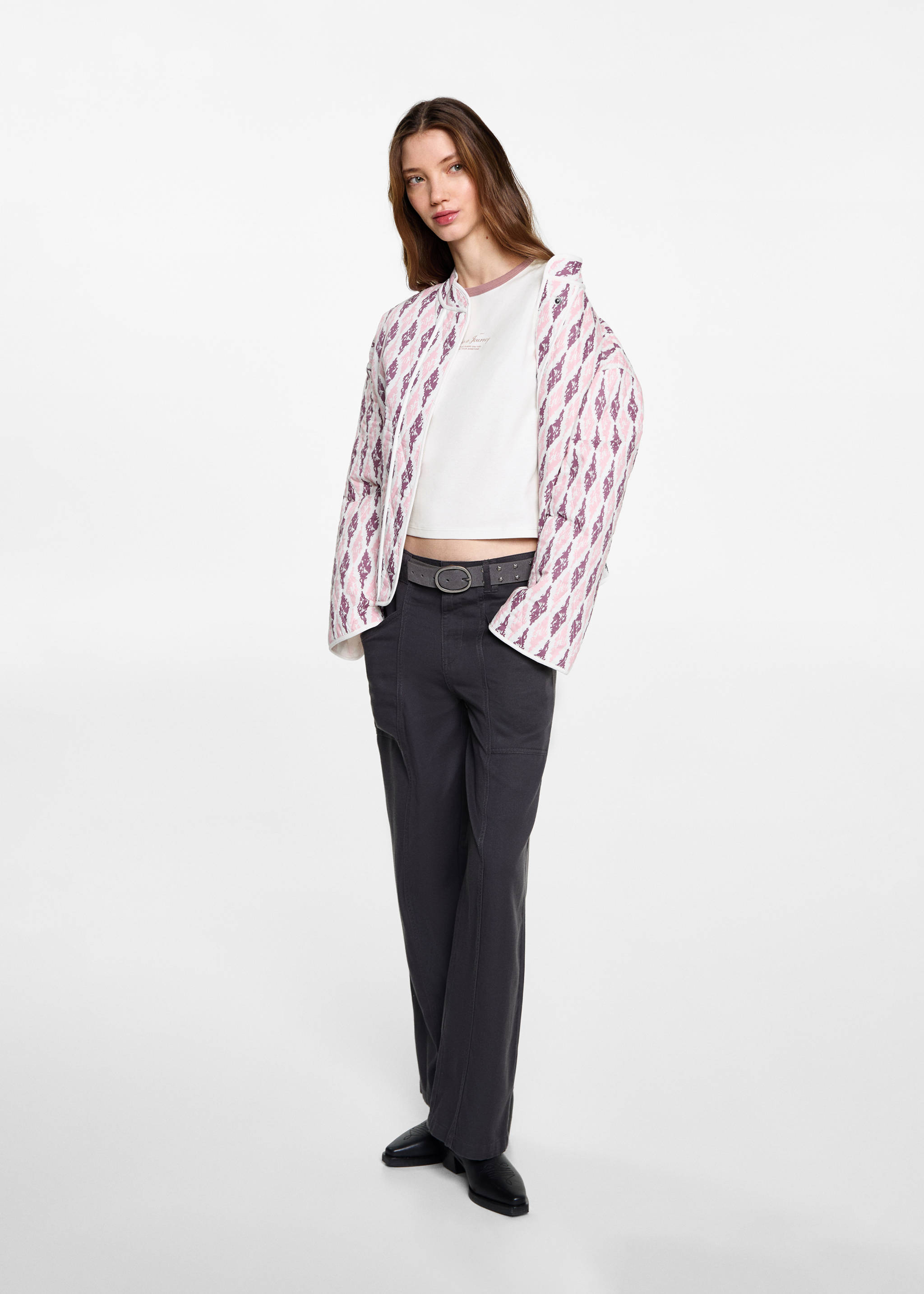 Message crop T-shirt - General plane