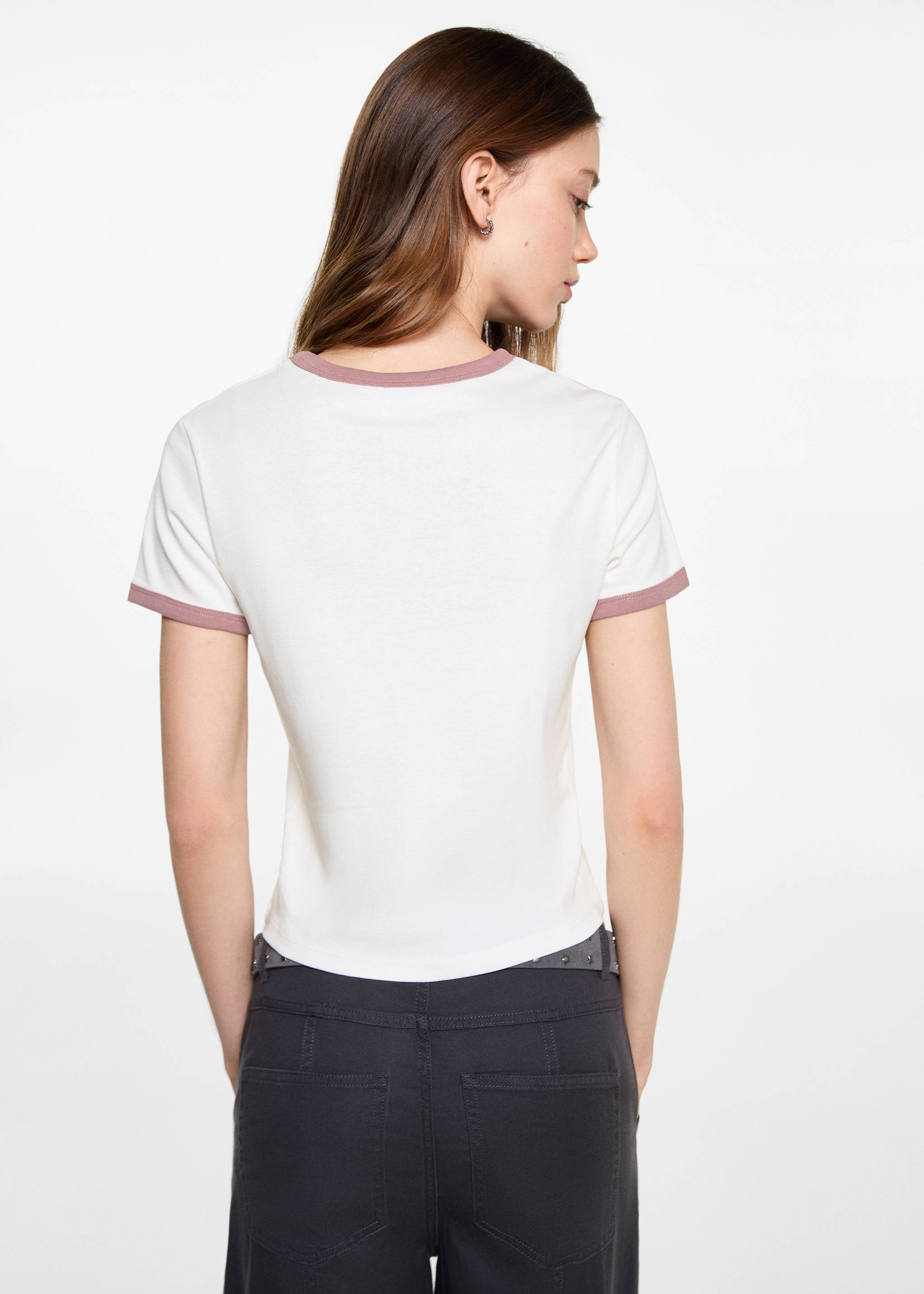 Message crop T-shirt - Reverse of the article