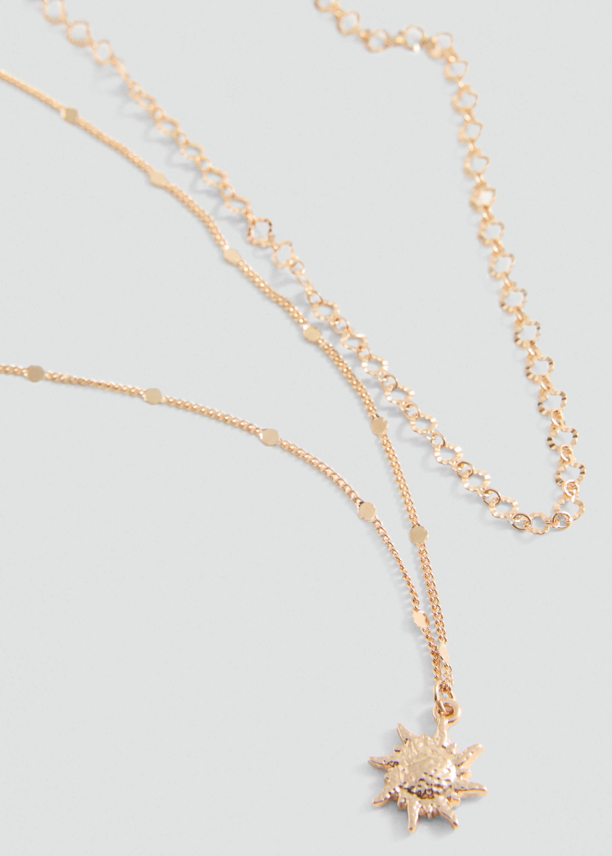 Collier double chaîne - Plan moyen