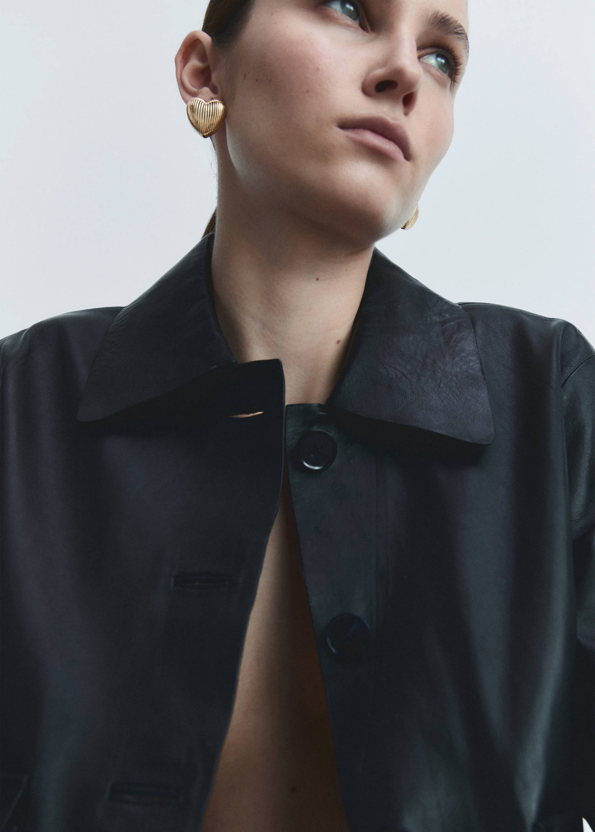 Textured heart earrings - General plane