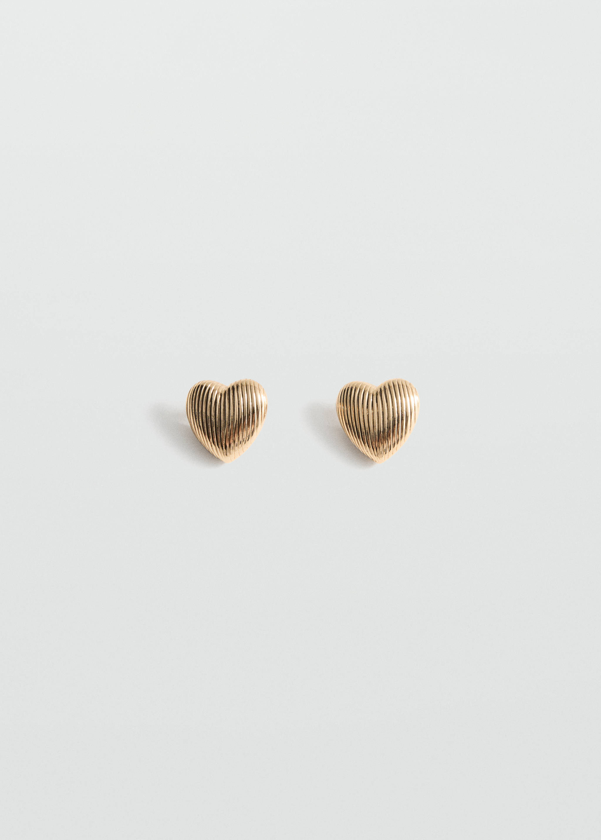 Textured heart earrings - Article without model