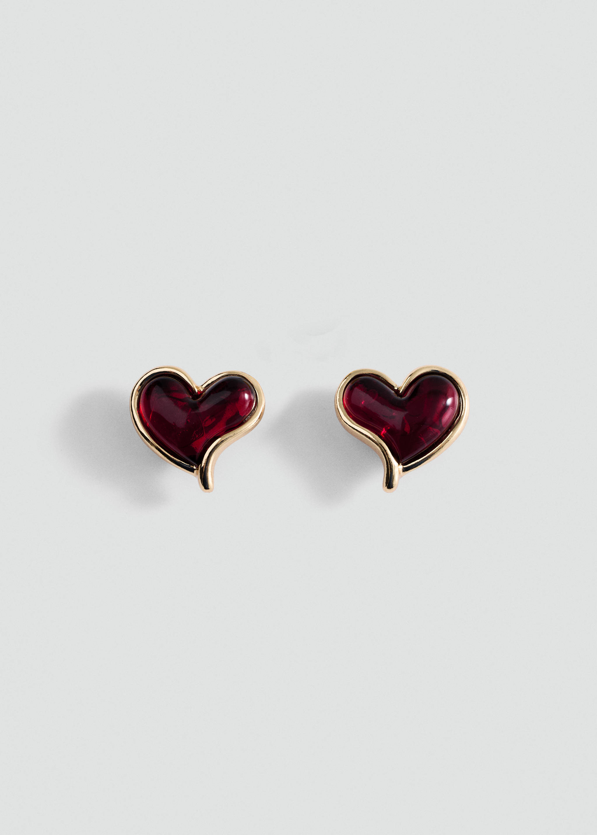 Resin heart earrings - Article without model