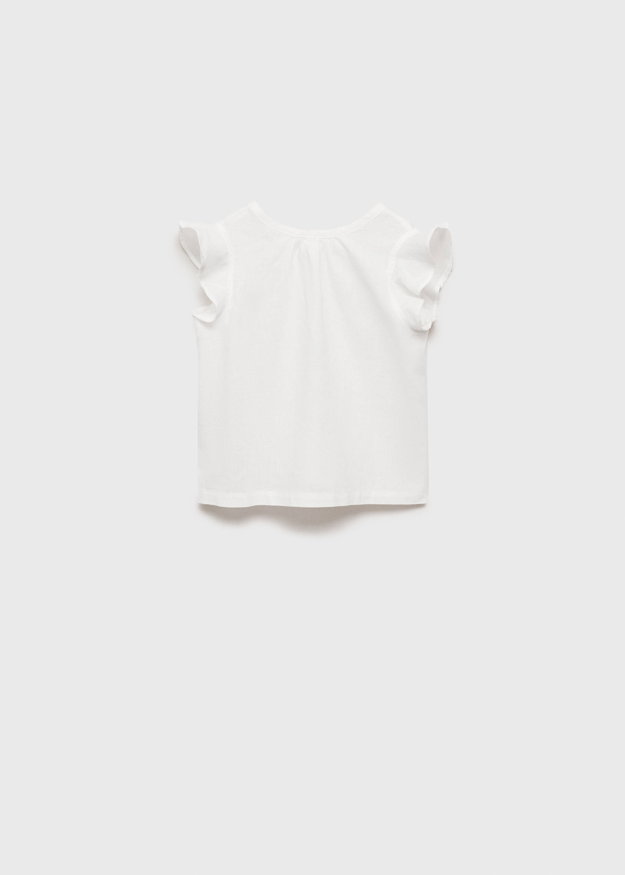 Linen-blend ruffled blouse - Reverse of the article