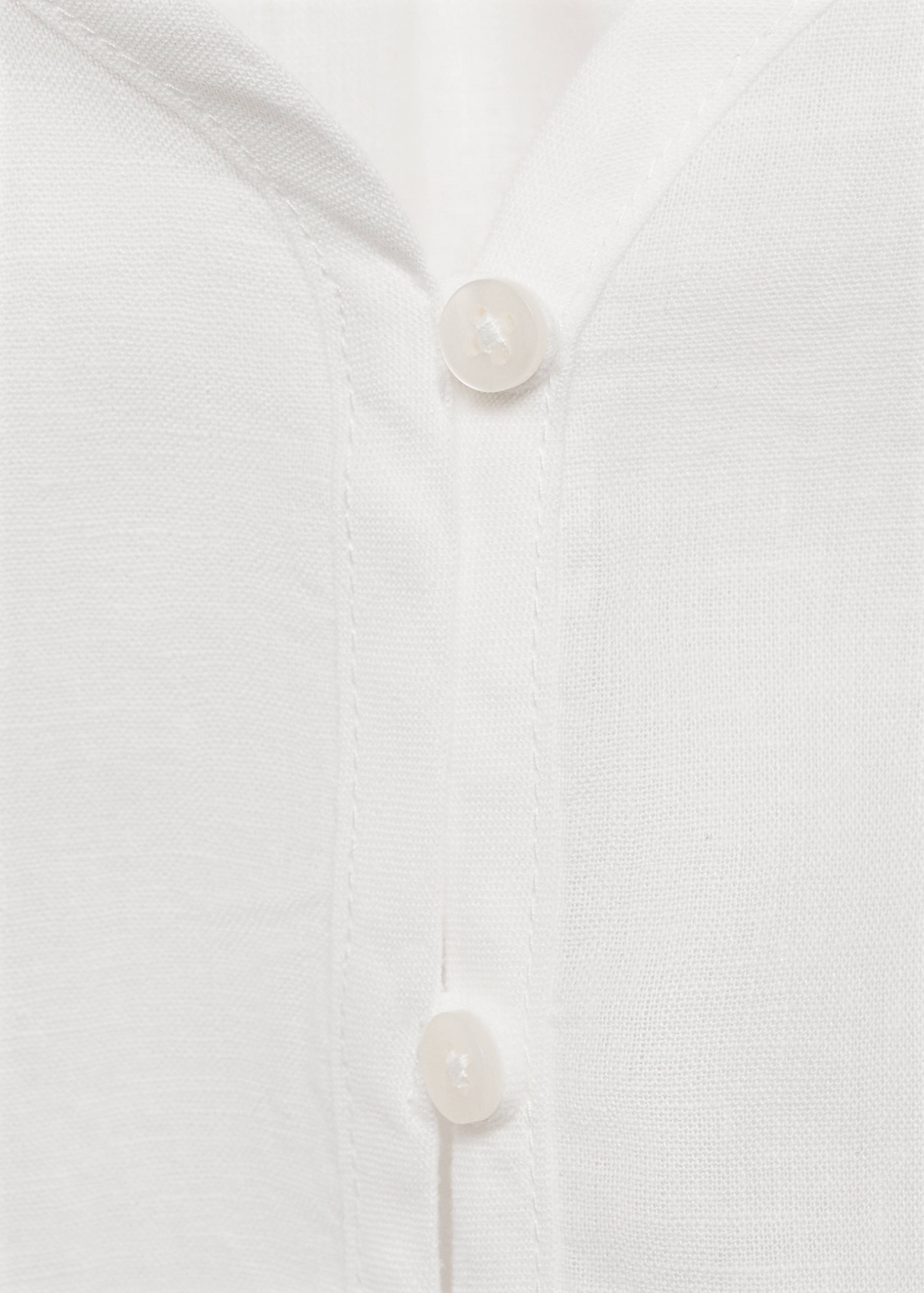 Linen-blend ruffled blouse - Details of the article 8