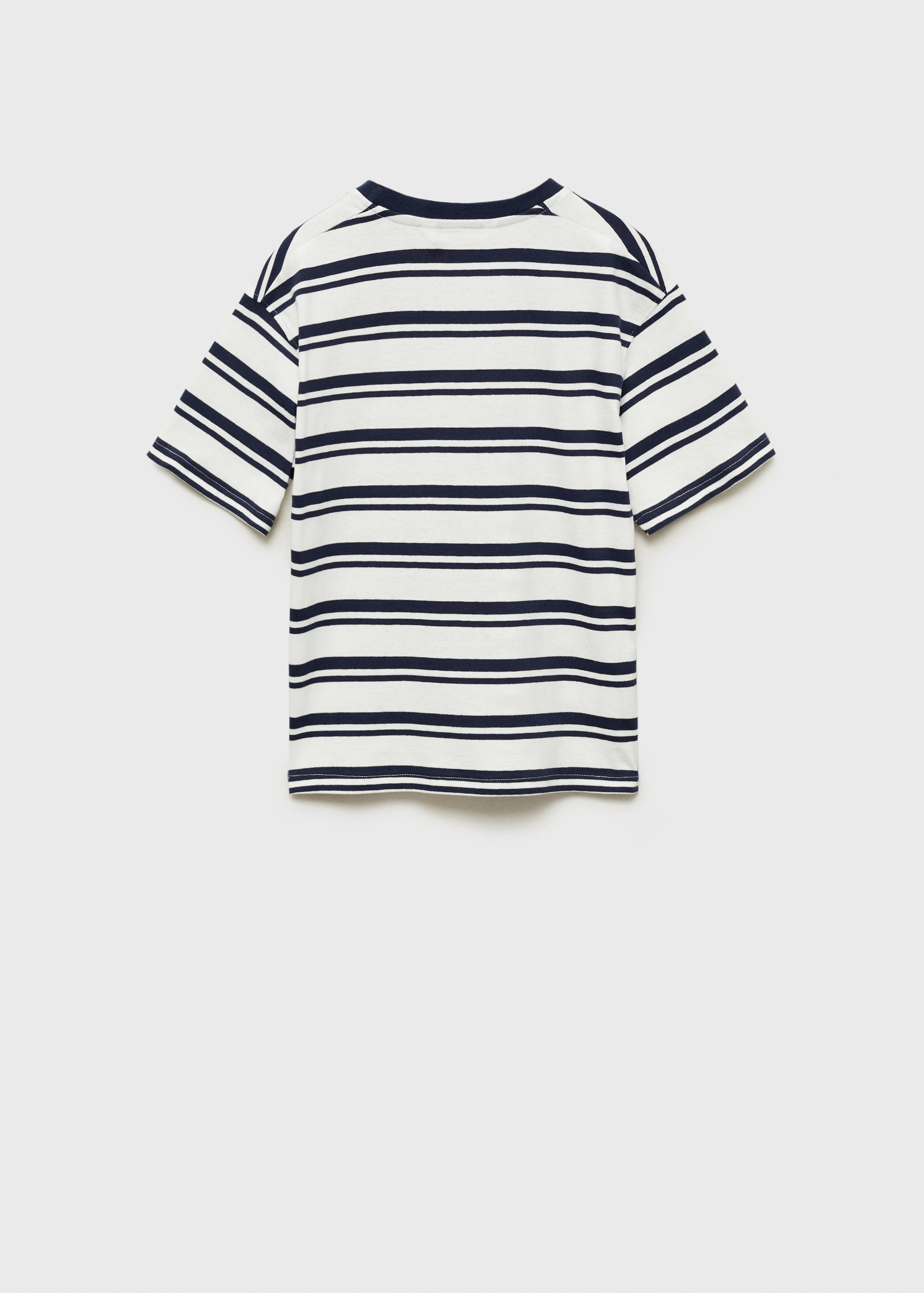 Striped cotton T-shirt - Reverse of the article