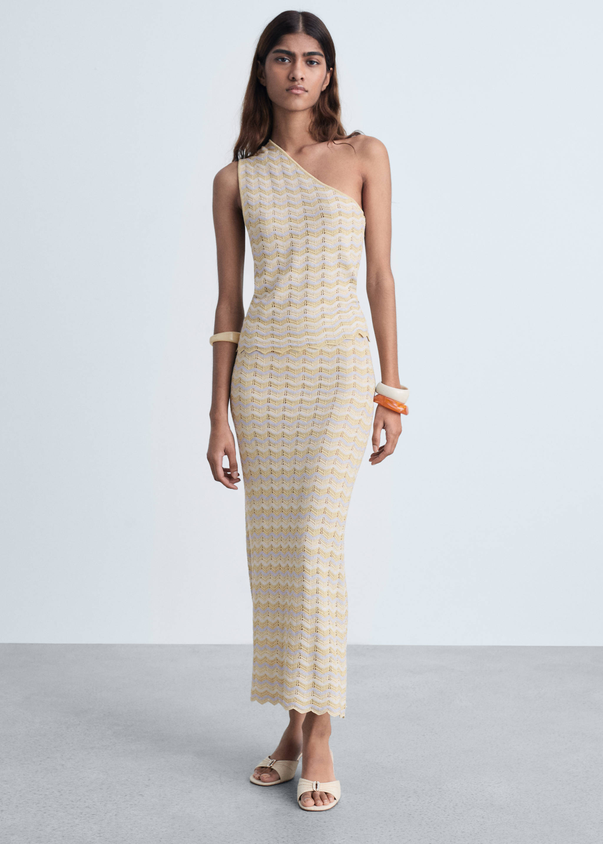 Asymmetrisches Lurex-Top - Allgemeine Ansicht