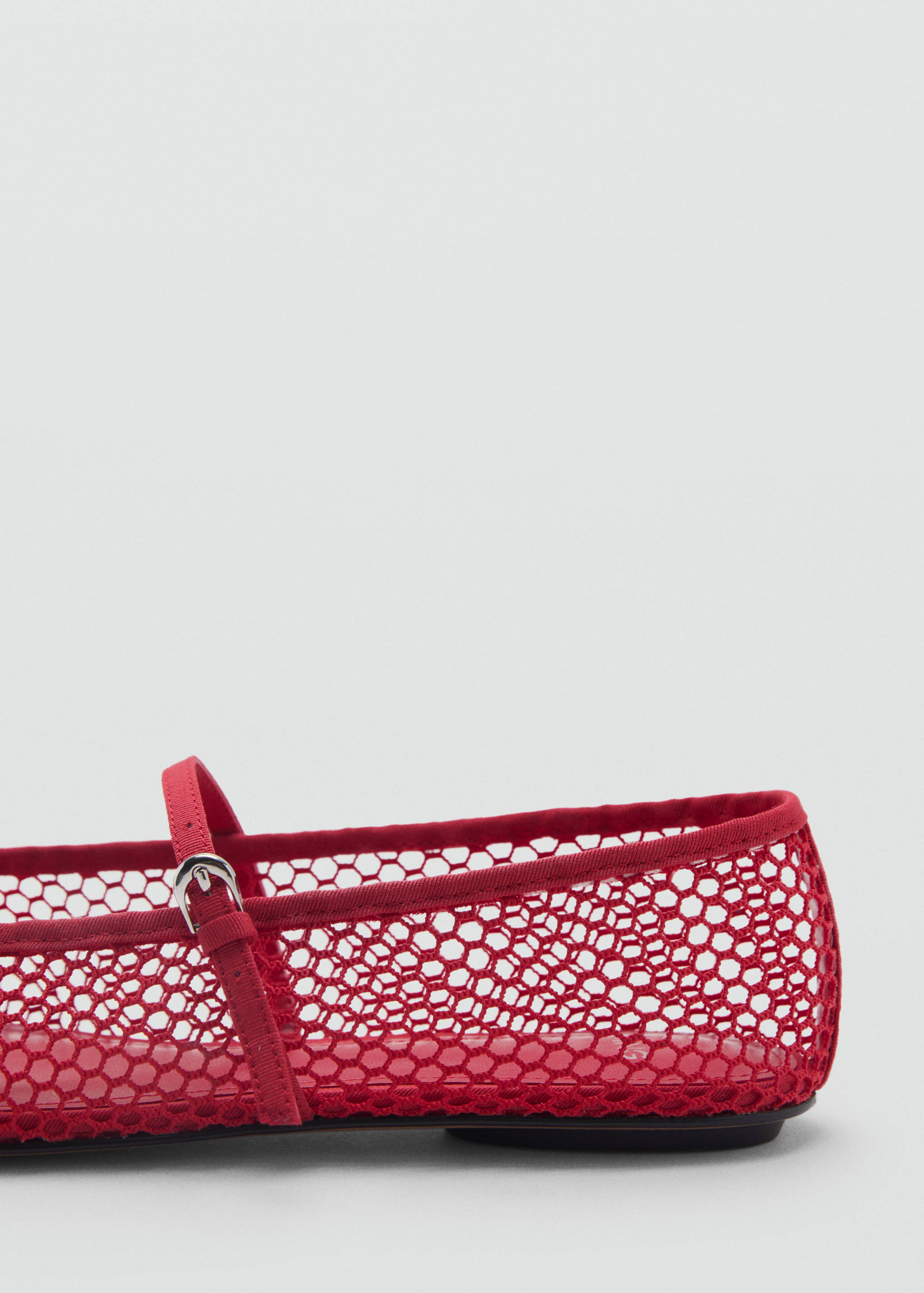 Mesh ballerina flats with buckle strap - Details of the article 2