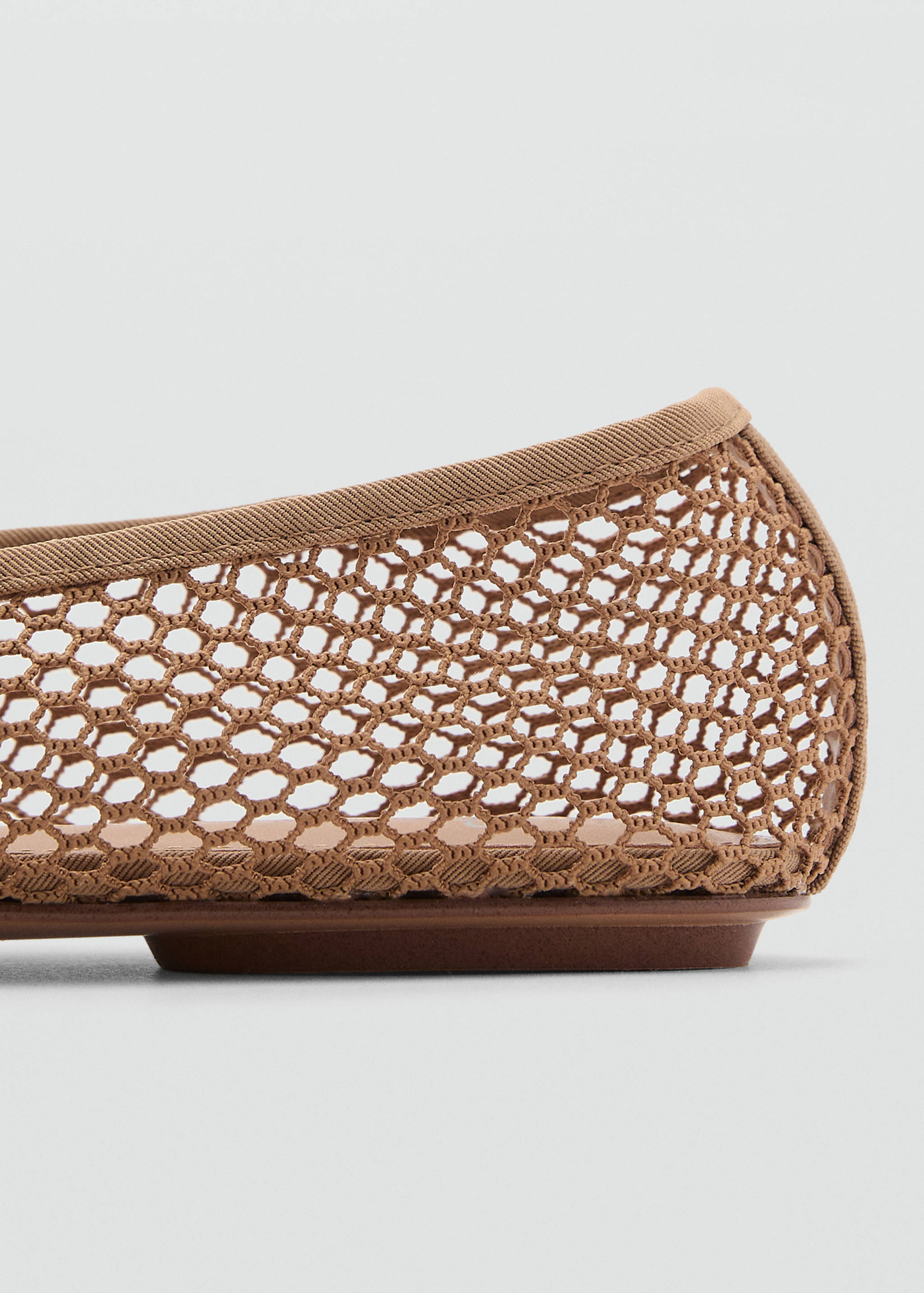 Mesh ballerina flats with buckle strap - Details of the article 1