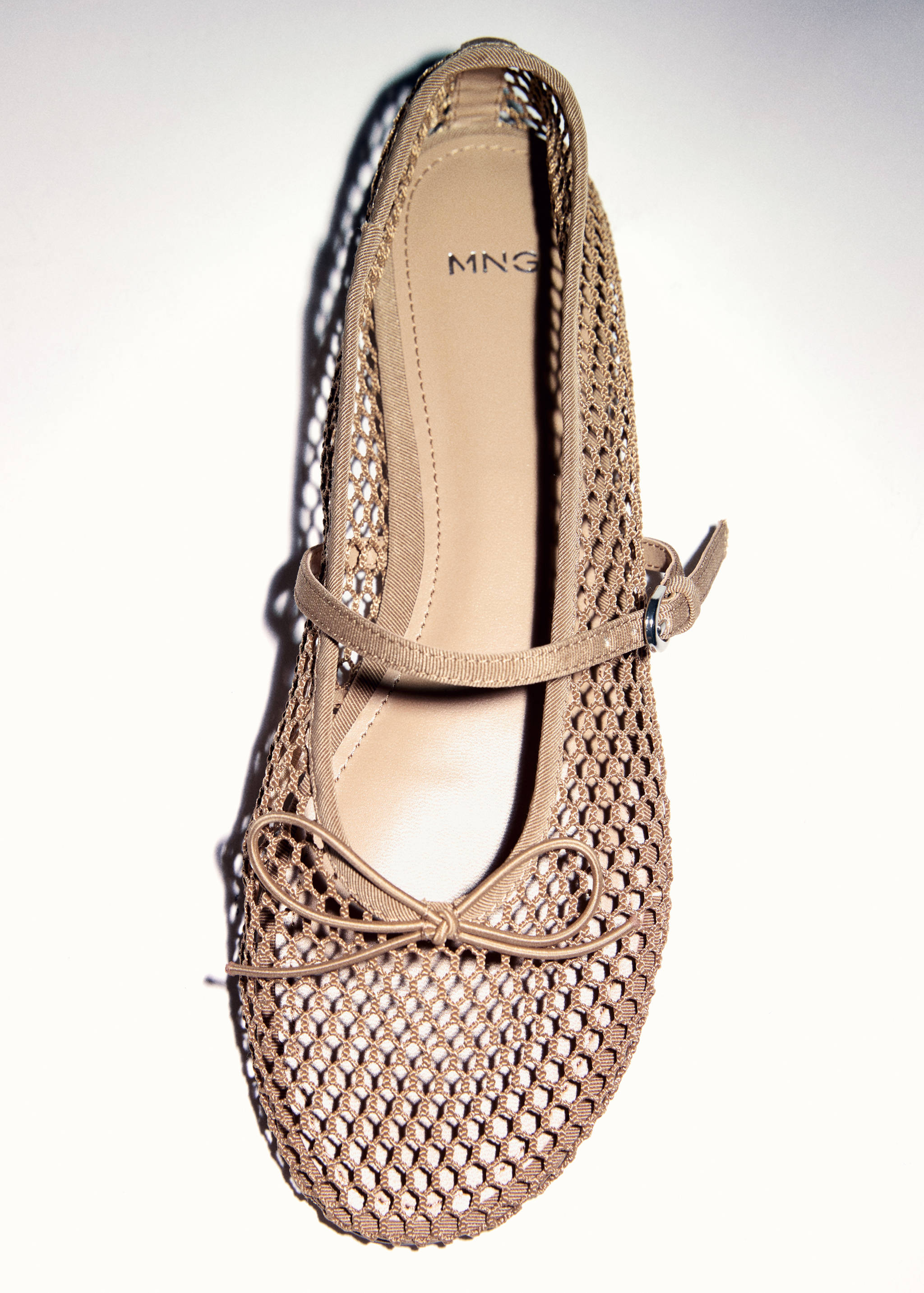 Mesh ballerina flats with buckle strap - Details of the article 5