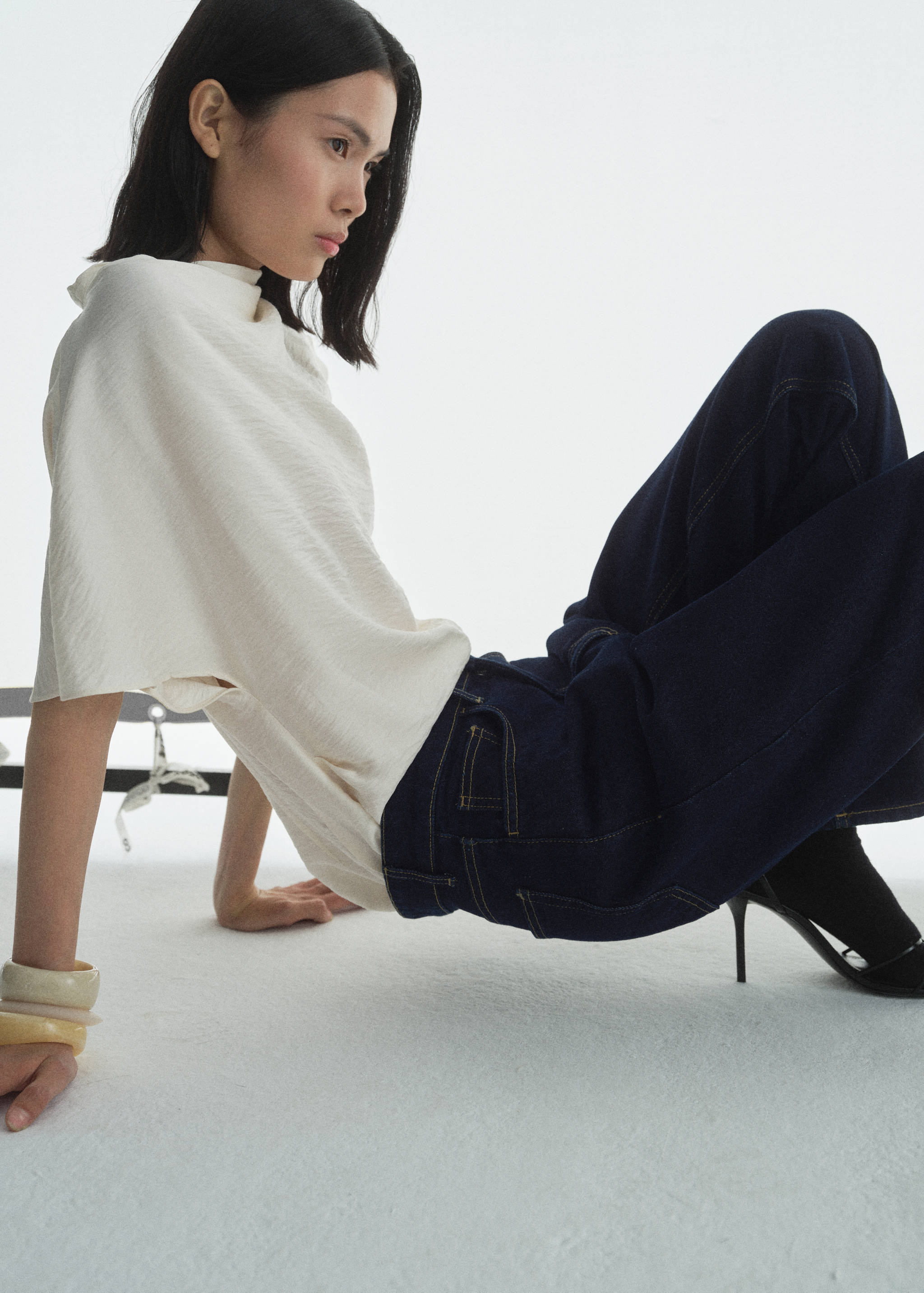 Jeans rinse-wash straight-fit high-waisted - Rincian barang 1