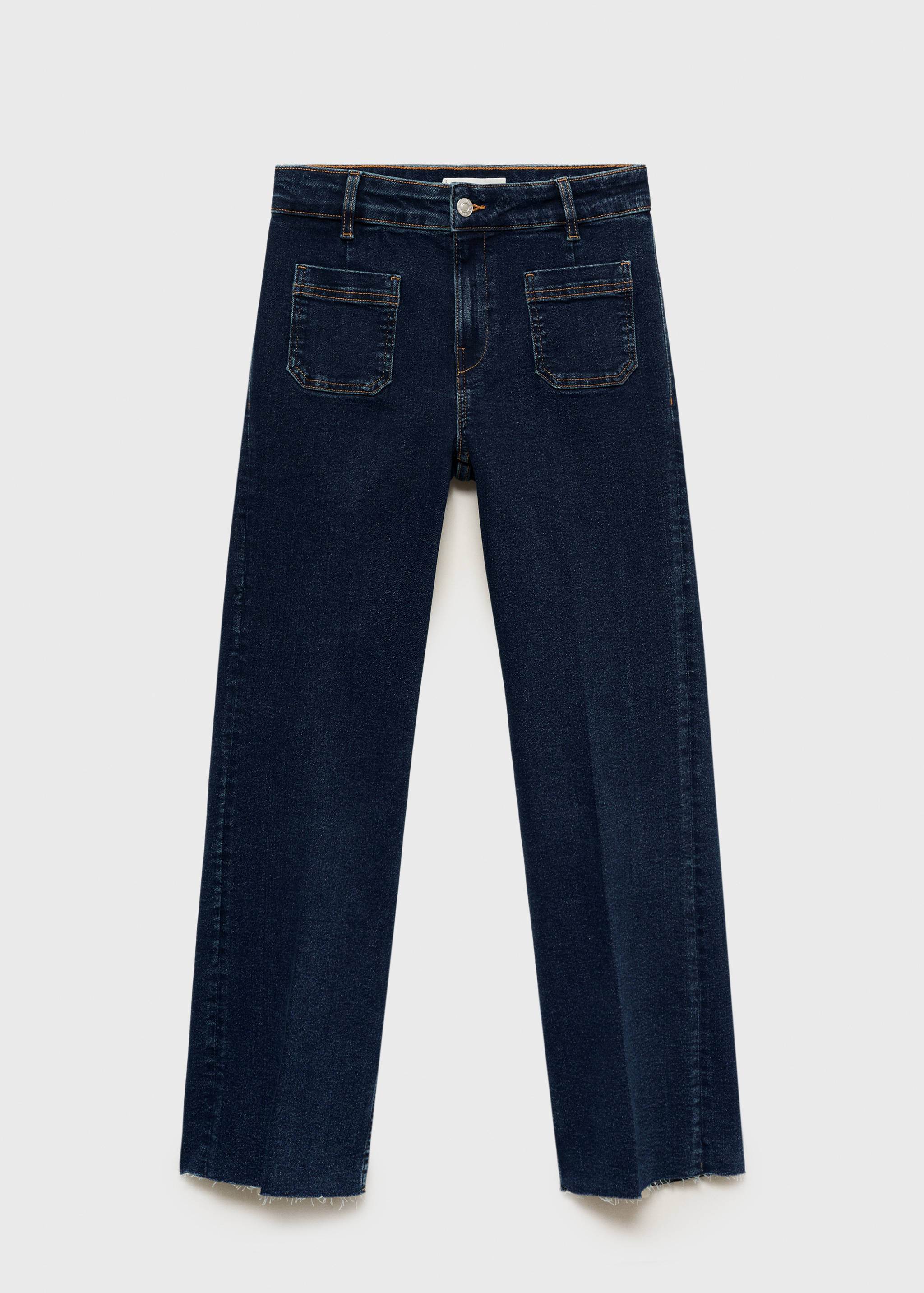 Flared cropped jeans with pockets - Article without model