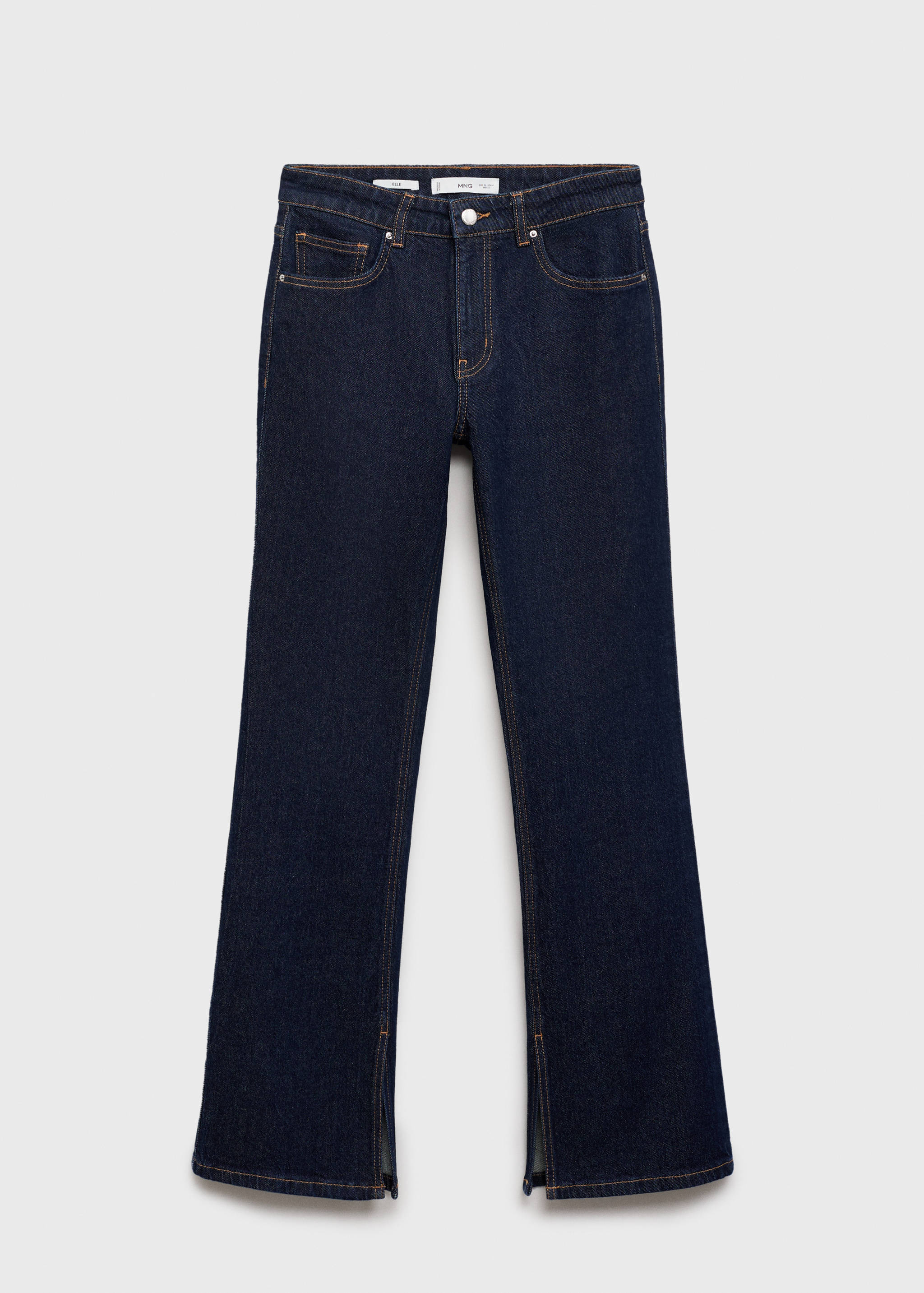 Rinse-wash flared jeans with openings - Article without model