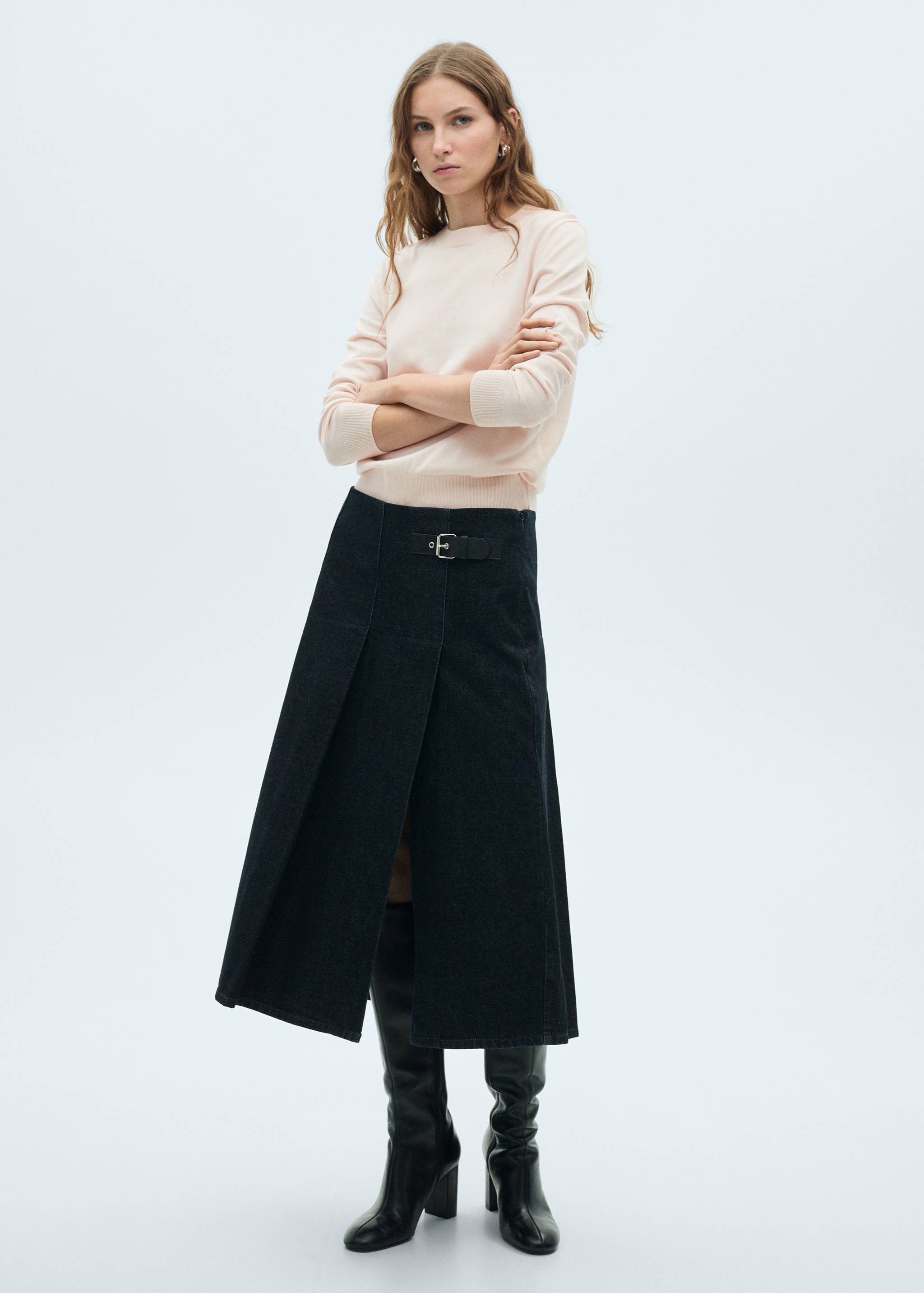 Stickad tröja i sidenblandning - Allmän bild