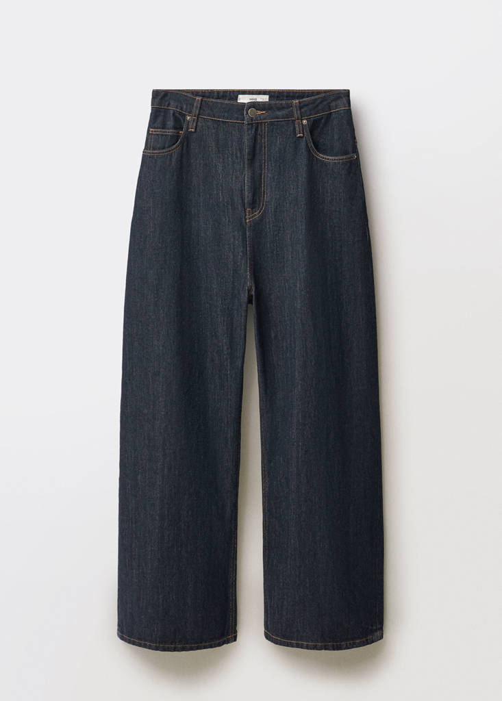 Low-rise wide leg rinse-wash jeans — Open Blue