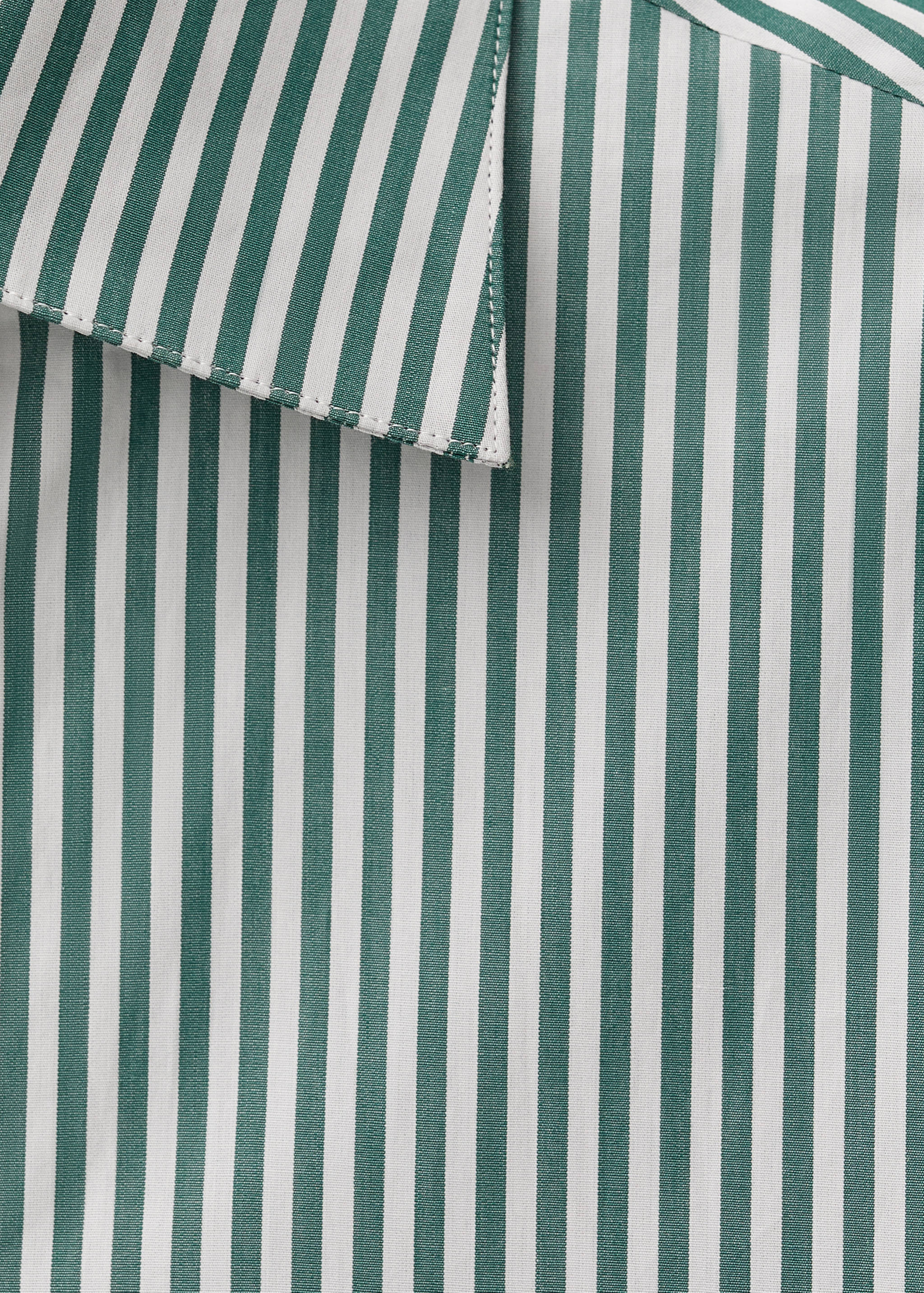 Short-sleeved striped cotton shirt - Details of the article 0
