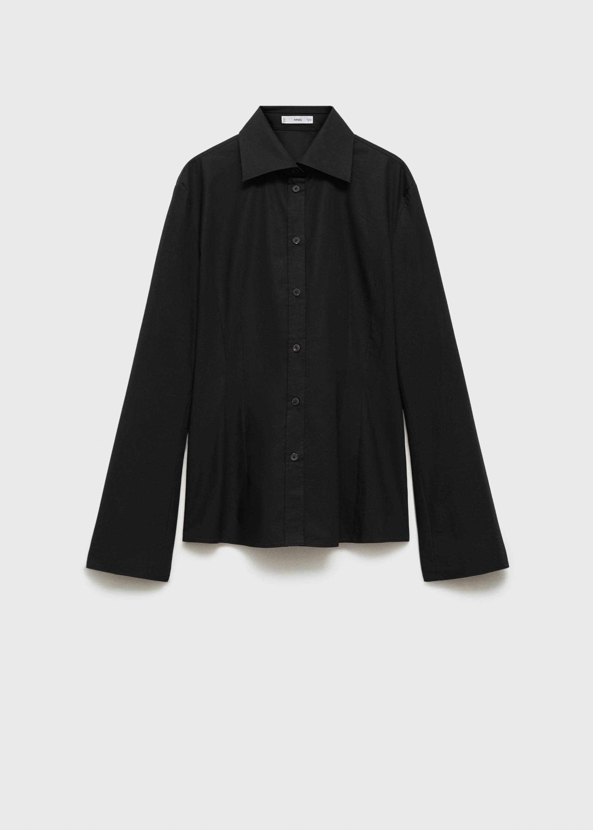 Fitted shirt with cuffless sleeves - Article without model