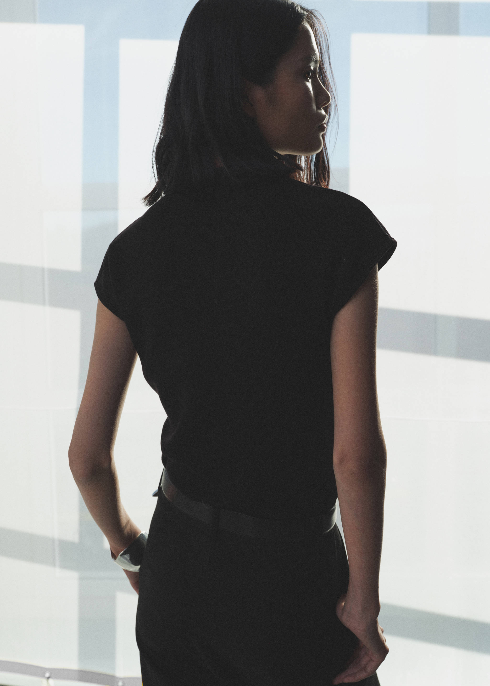 Pull-over maille fine manches courtes - Verso de l’article