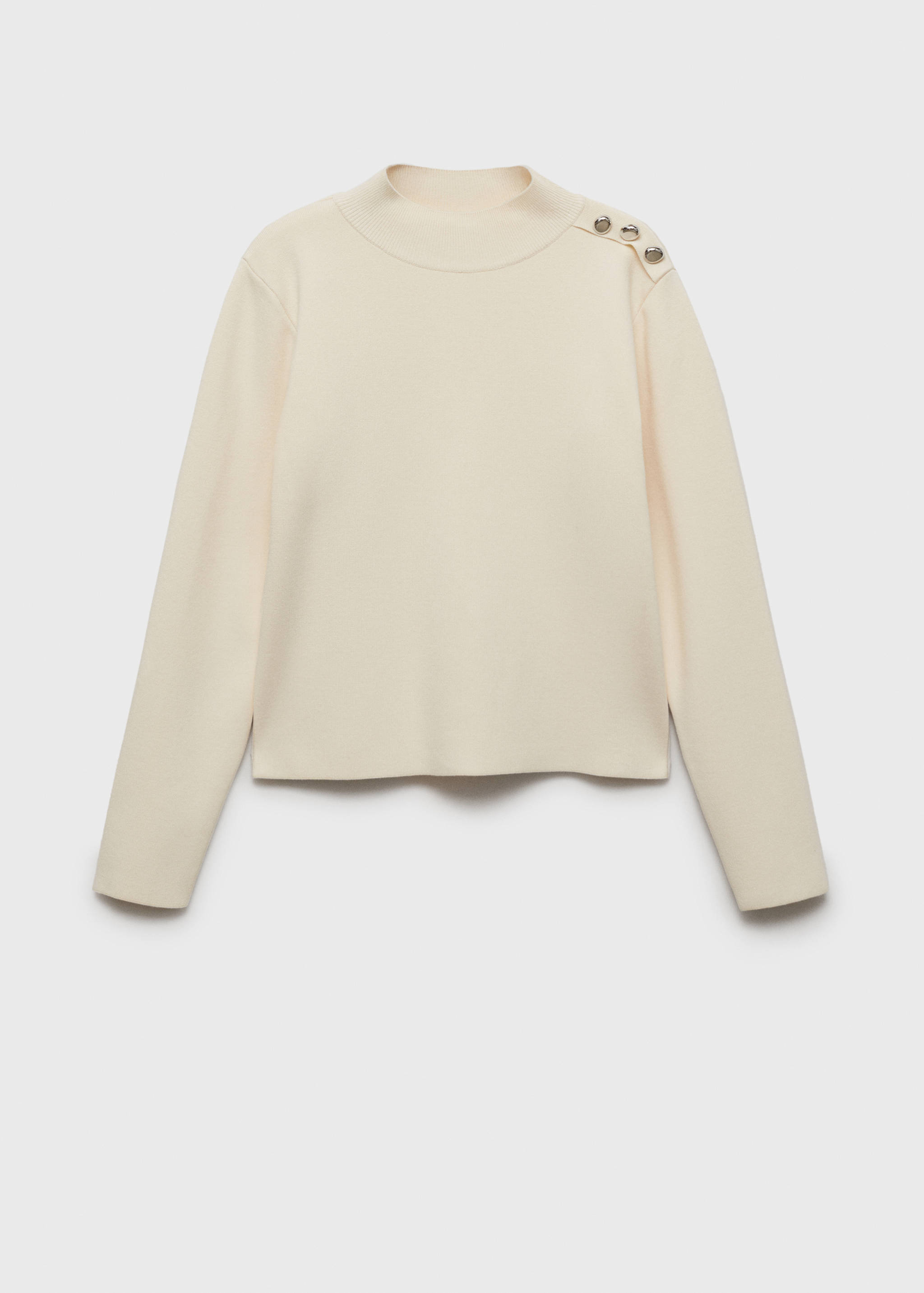 Вязаный джемпер с декоративными пуговицами - Изделие без модели