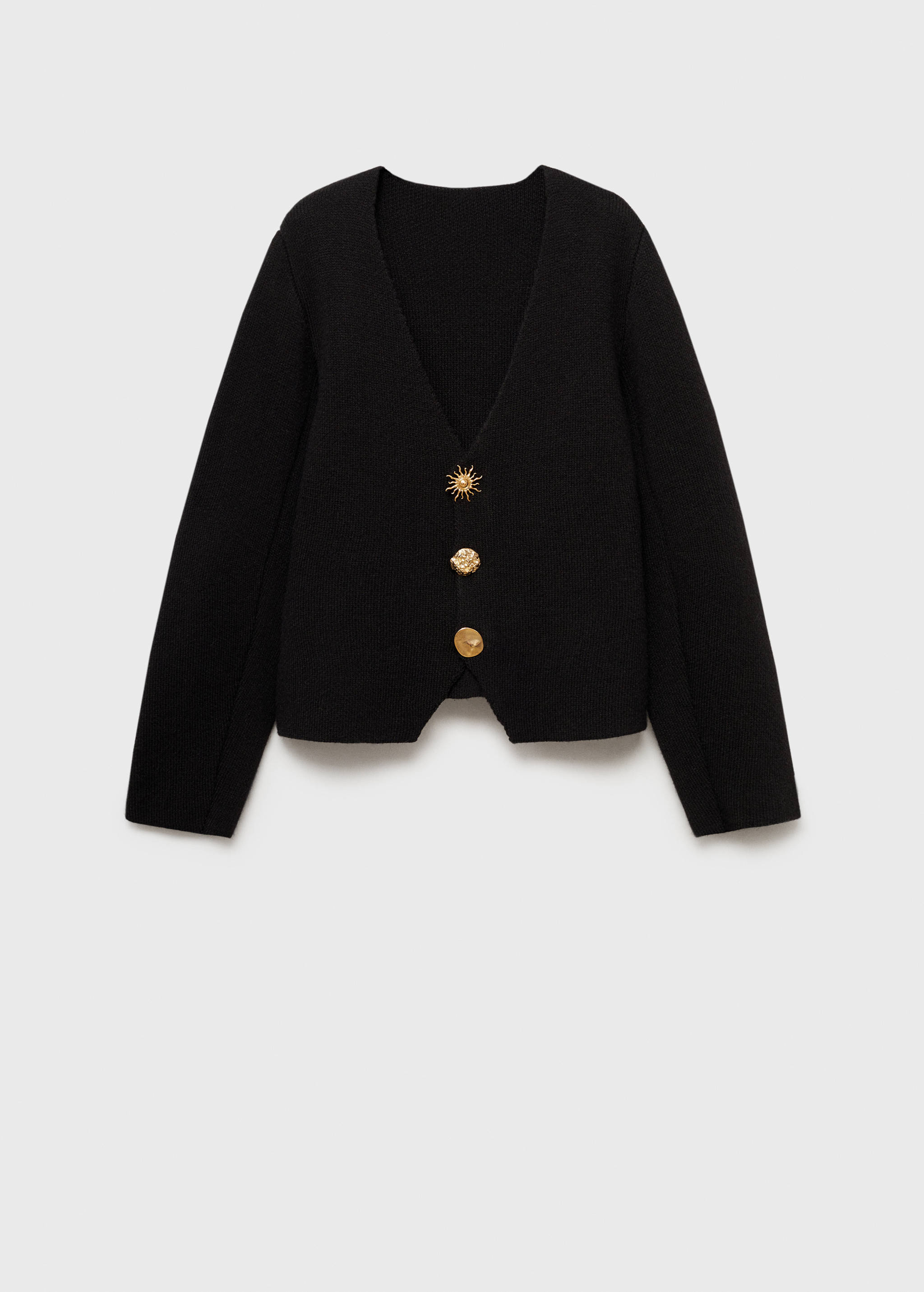 Knitted jacket with jewel buttons - Article without model