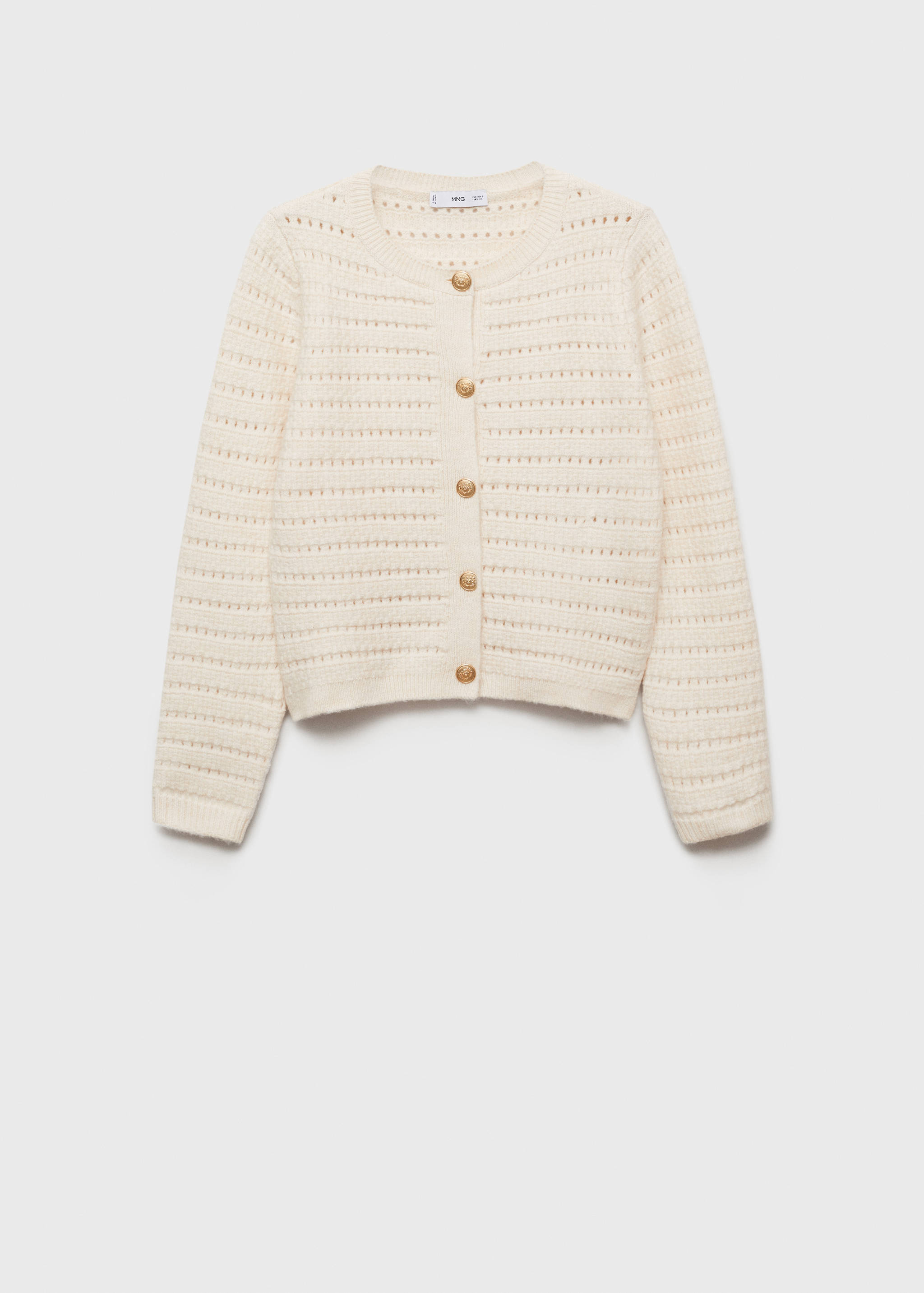Openwork detail knit cardigan - Article without model