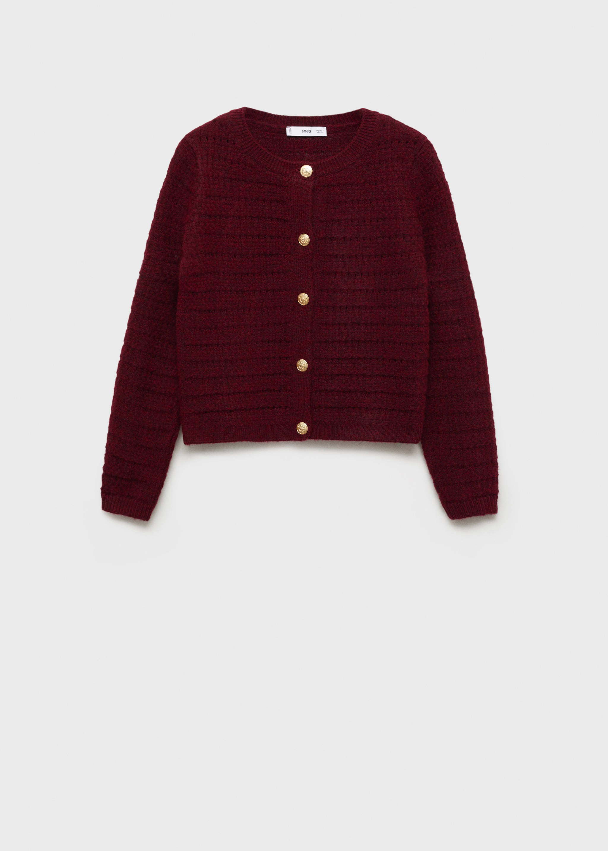 Gebreid vest met ajourdetails - Artikel zonder model