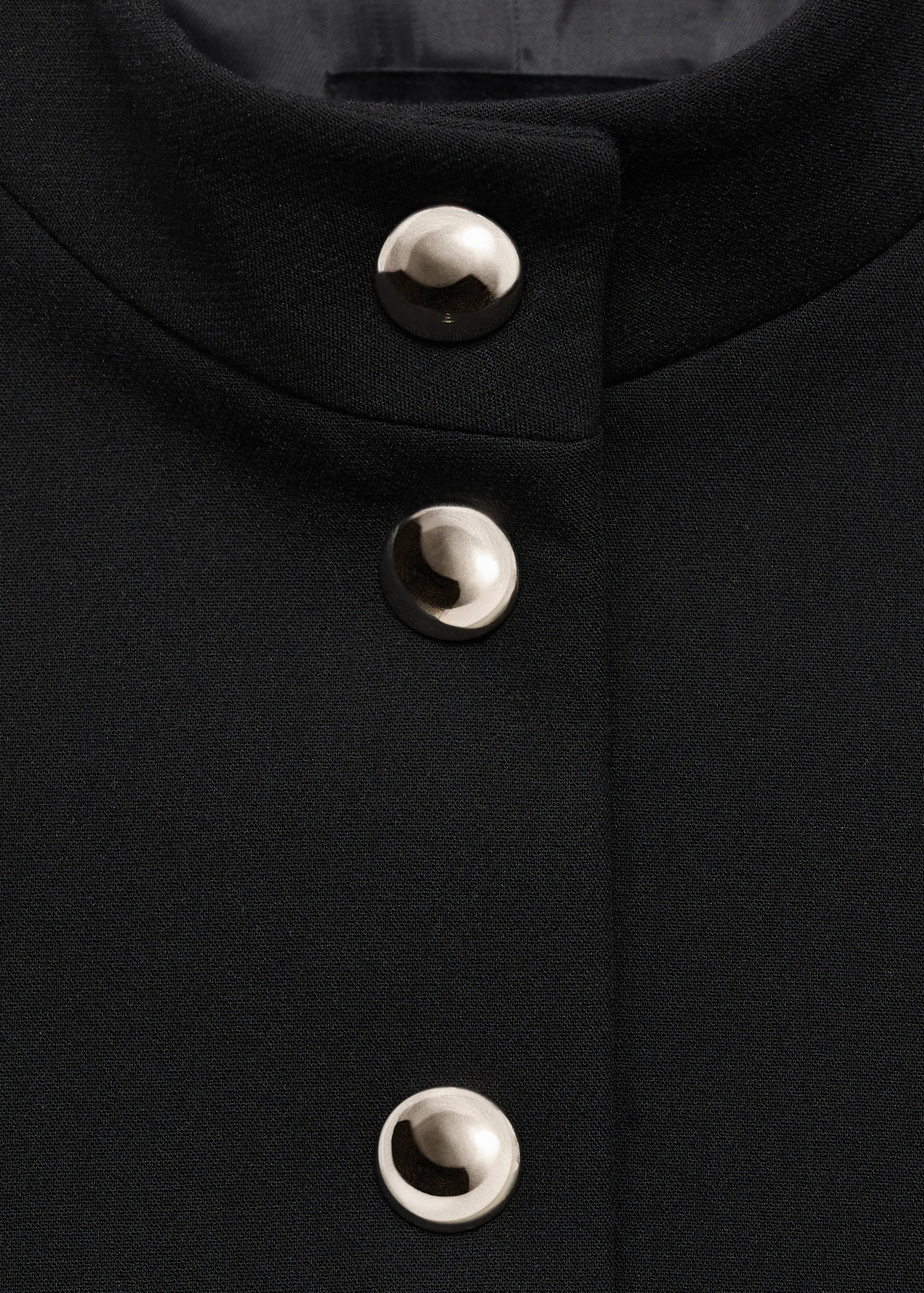 Jacket with jewel-button strip collar - Details of the article 8