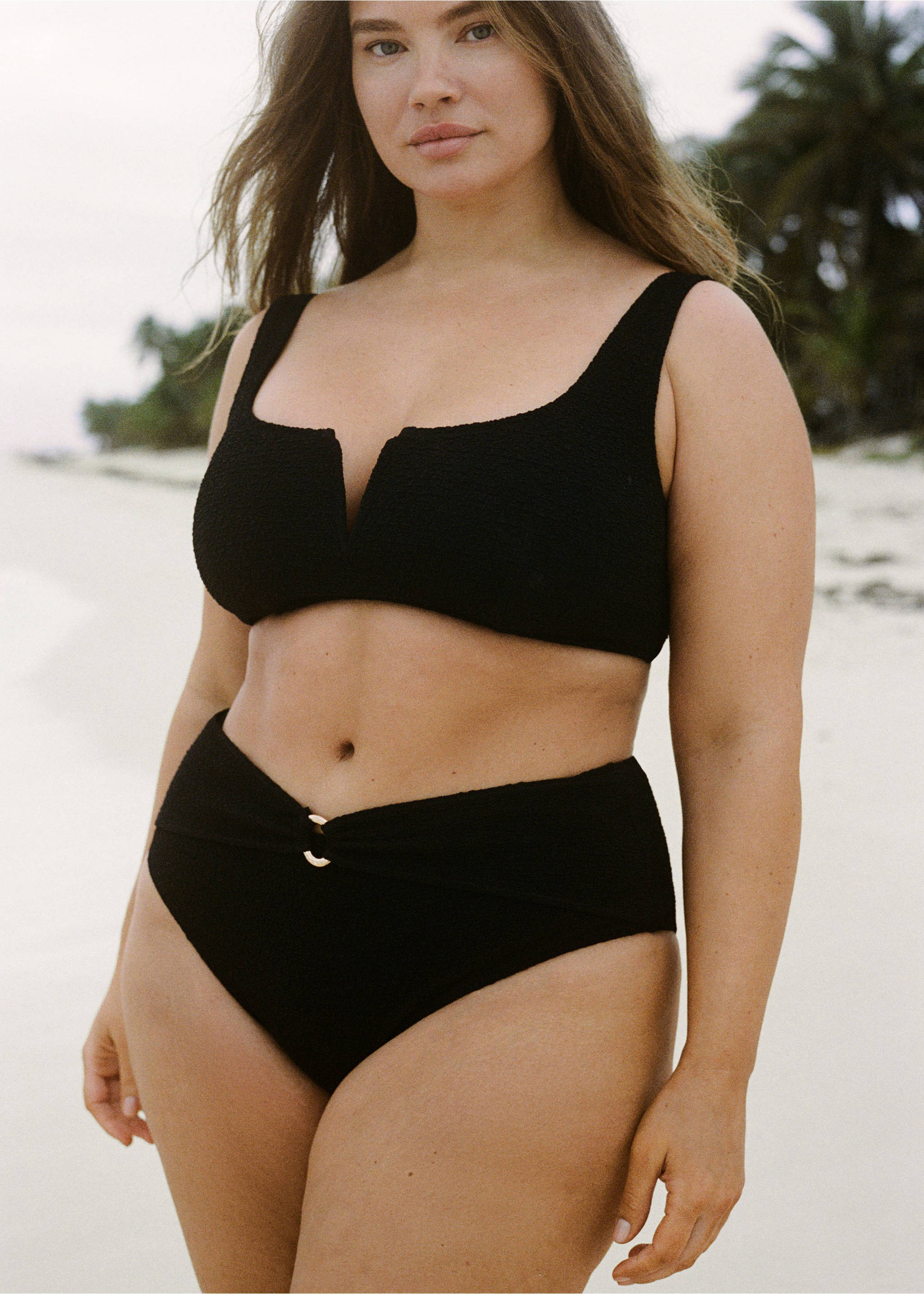 Top bikini efecto toalla - Detalle del artículo 5, Negro. Ref: 87014397-00.