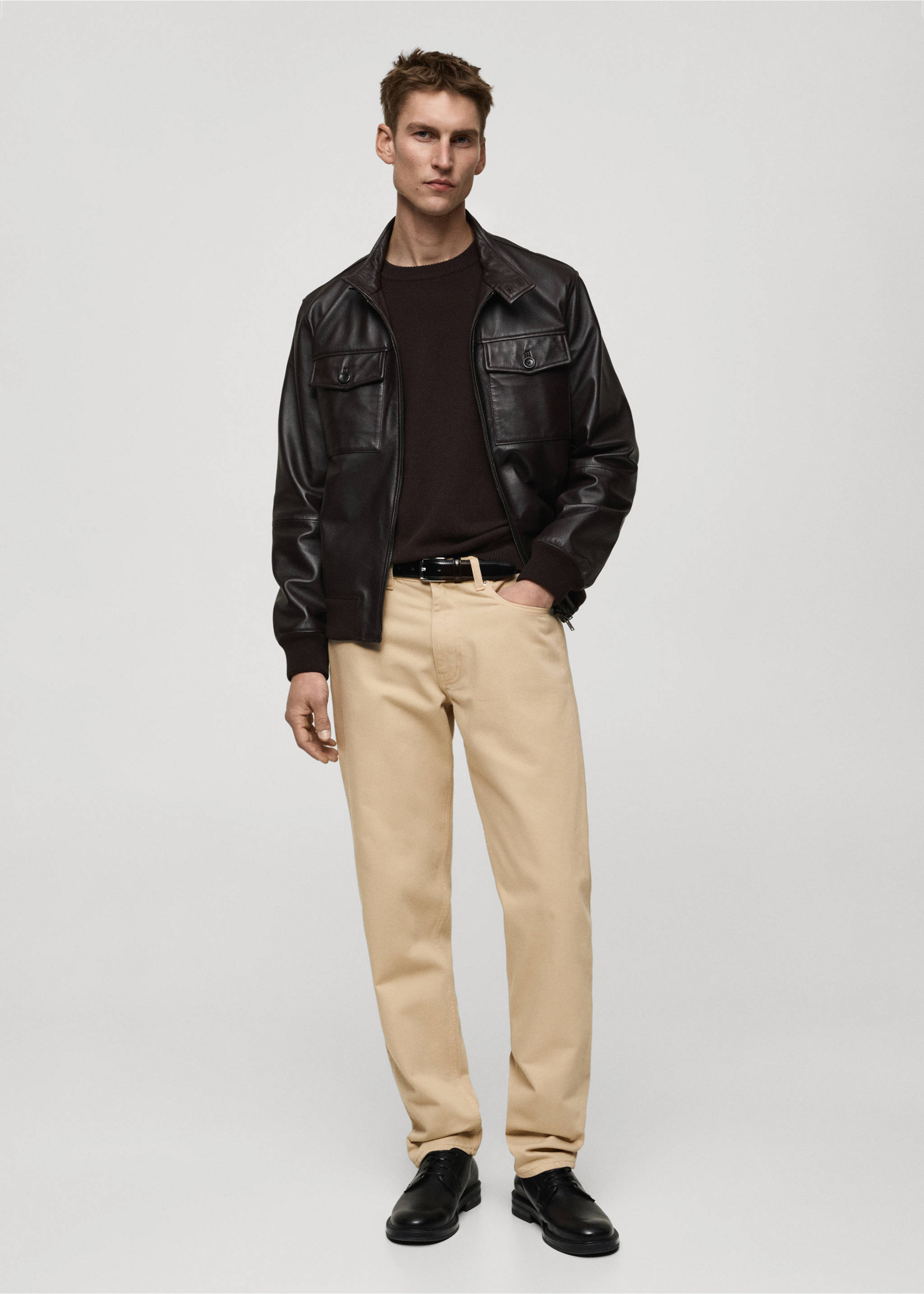Jeans Bob regular fit - Plano general, Beige. Ref: 87014401-00.