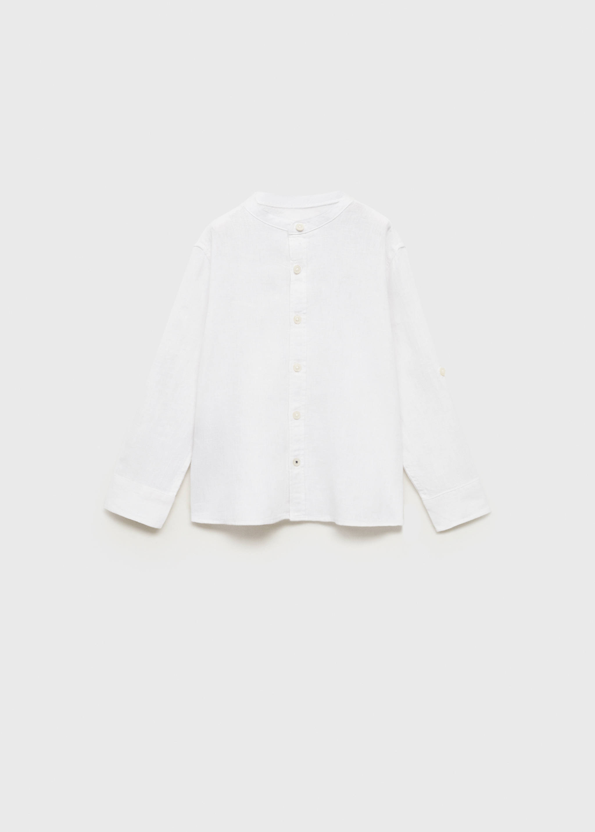 Mao collar linen shirt - Article without model