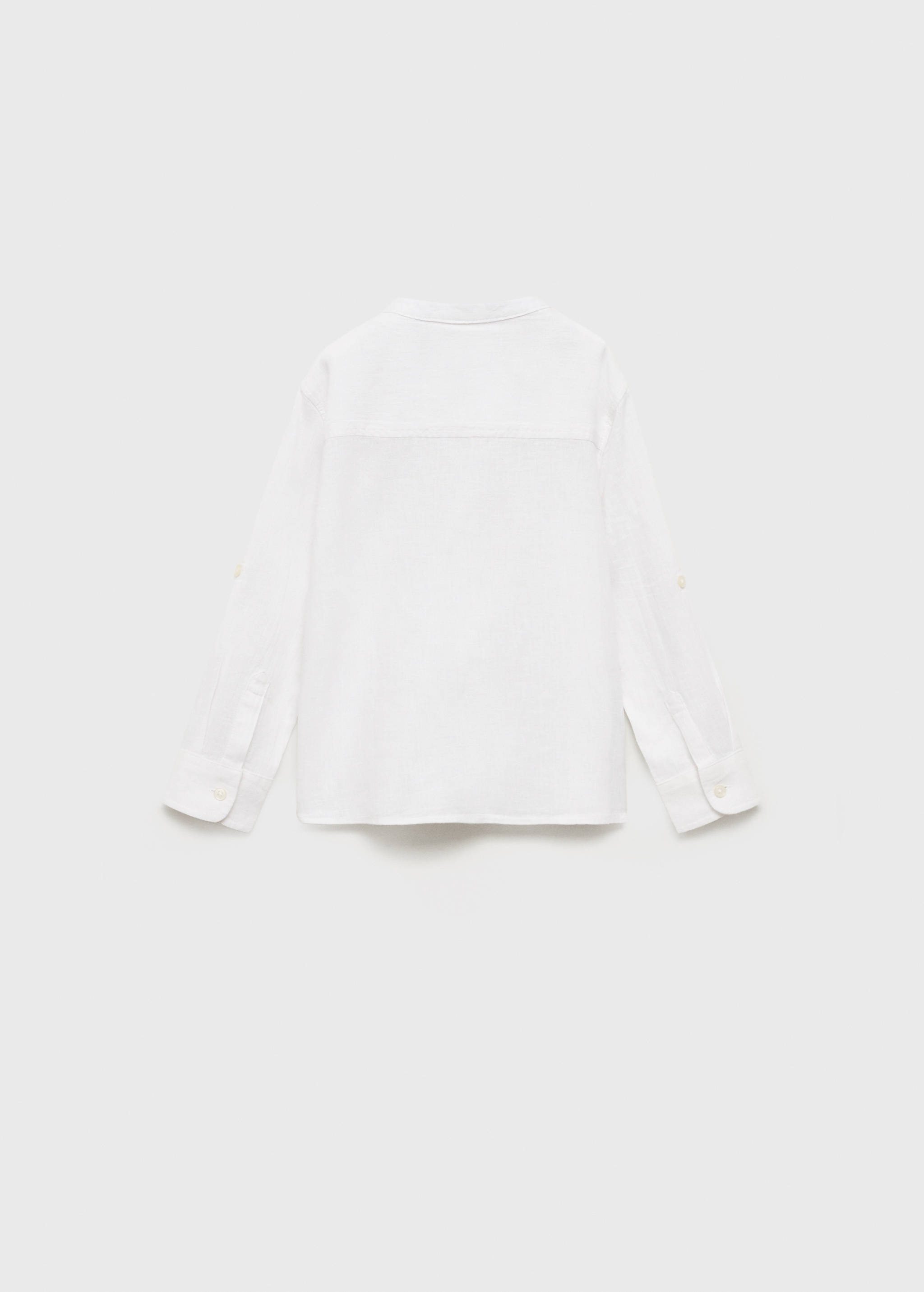 Mao collar linen shirt - Reverse of the article