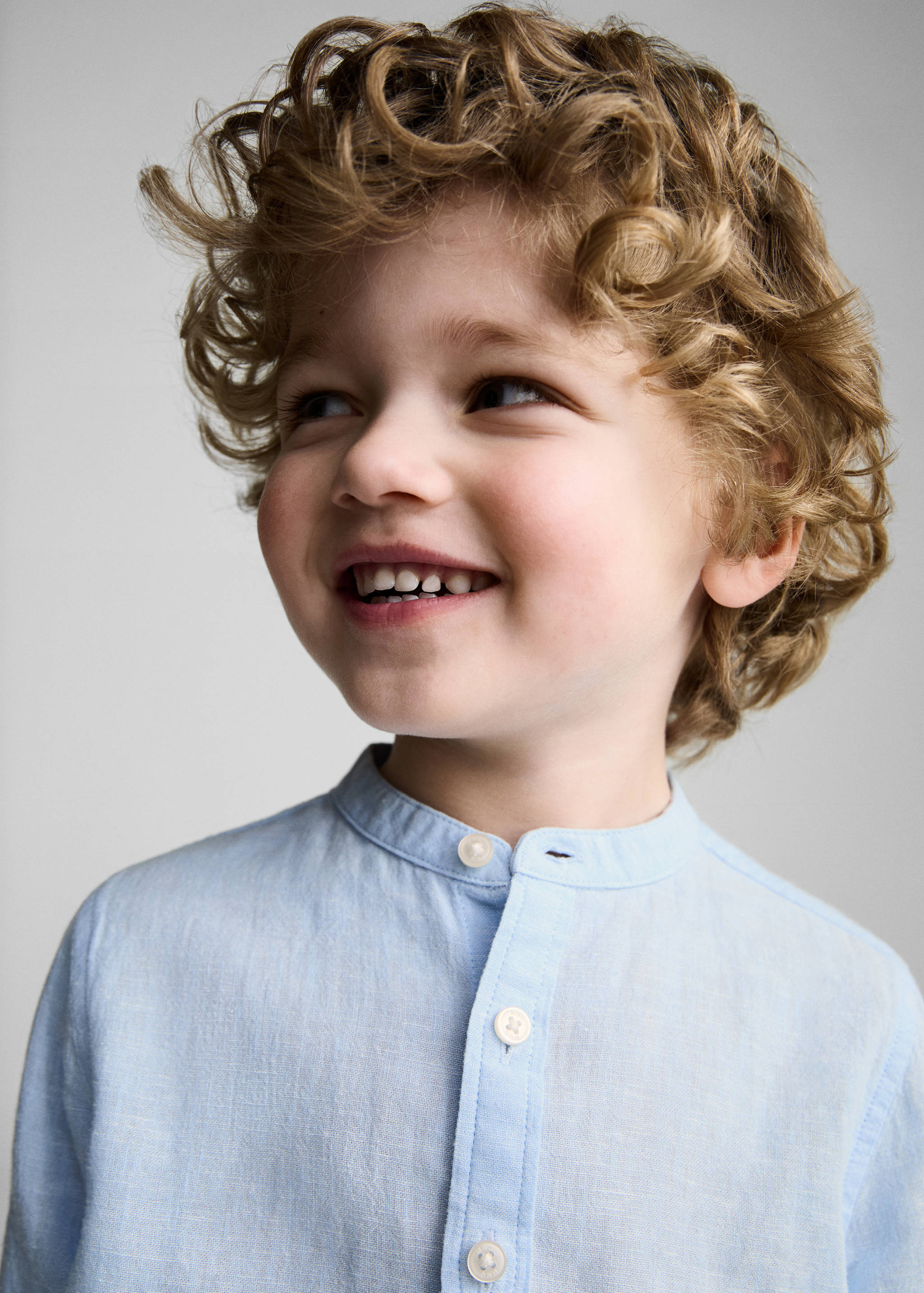 Mao collar linen shirt - Details of the article 1